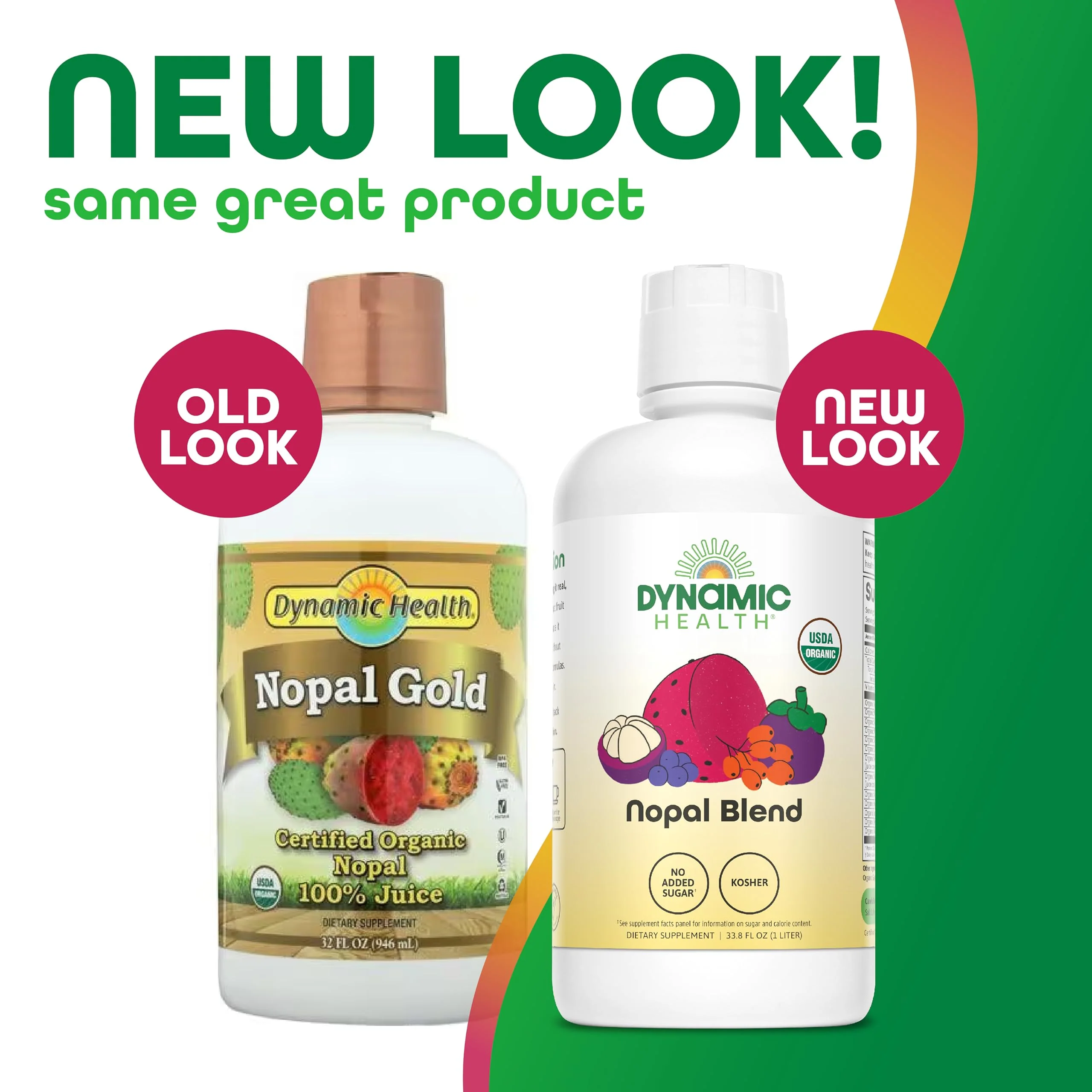 Dynamic Health Nopal Gold, Organic, No Additives, Antioxidant Support, Vegan, Gluten Free, Non-GMO, 32 Fl oz - Image 2