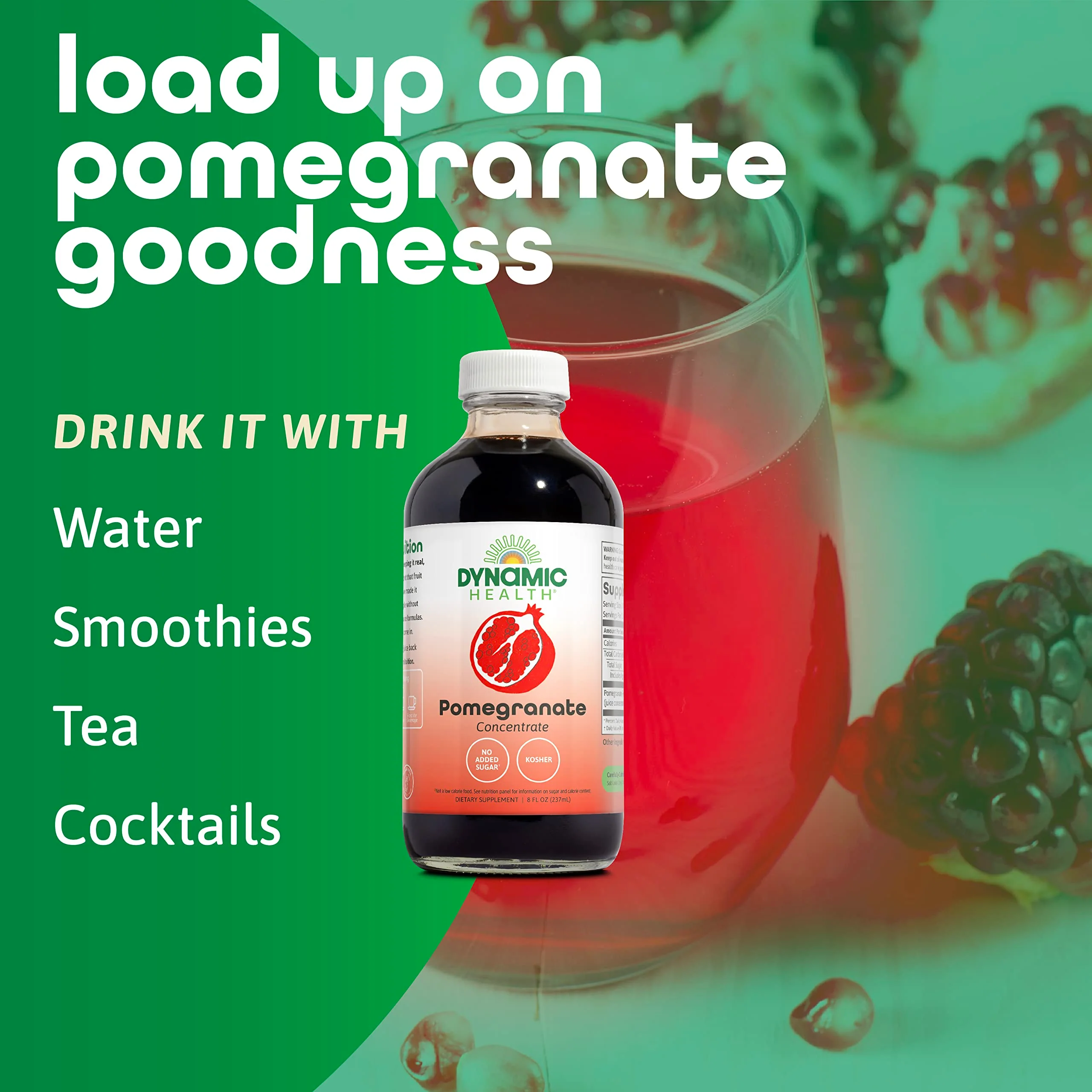 Dynamic Health Pomegranate Juice Concentrate | No Additives or Preservatives | Antioxidant | 8oz - Image 3