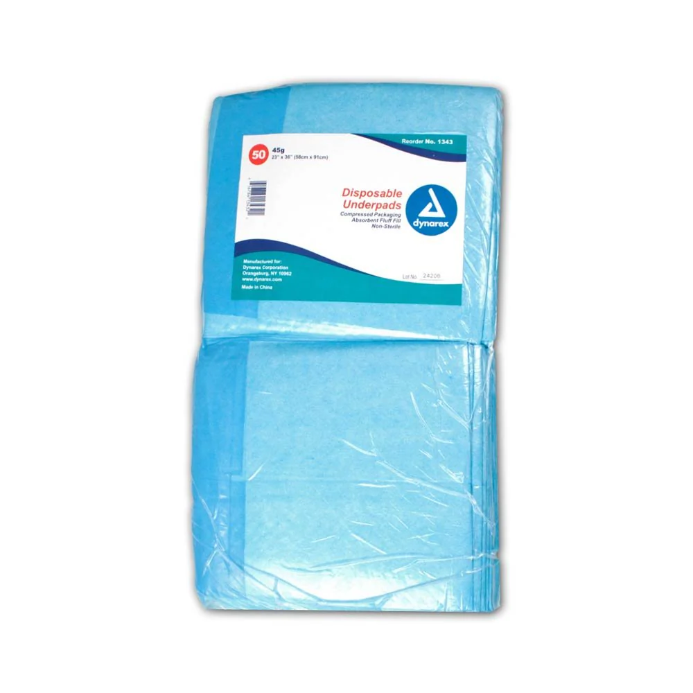 Dynarex Disposable Underpads, 23" x 36", 50 Count