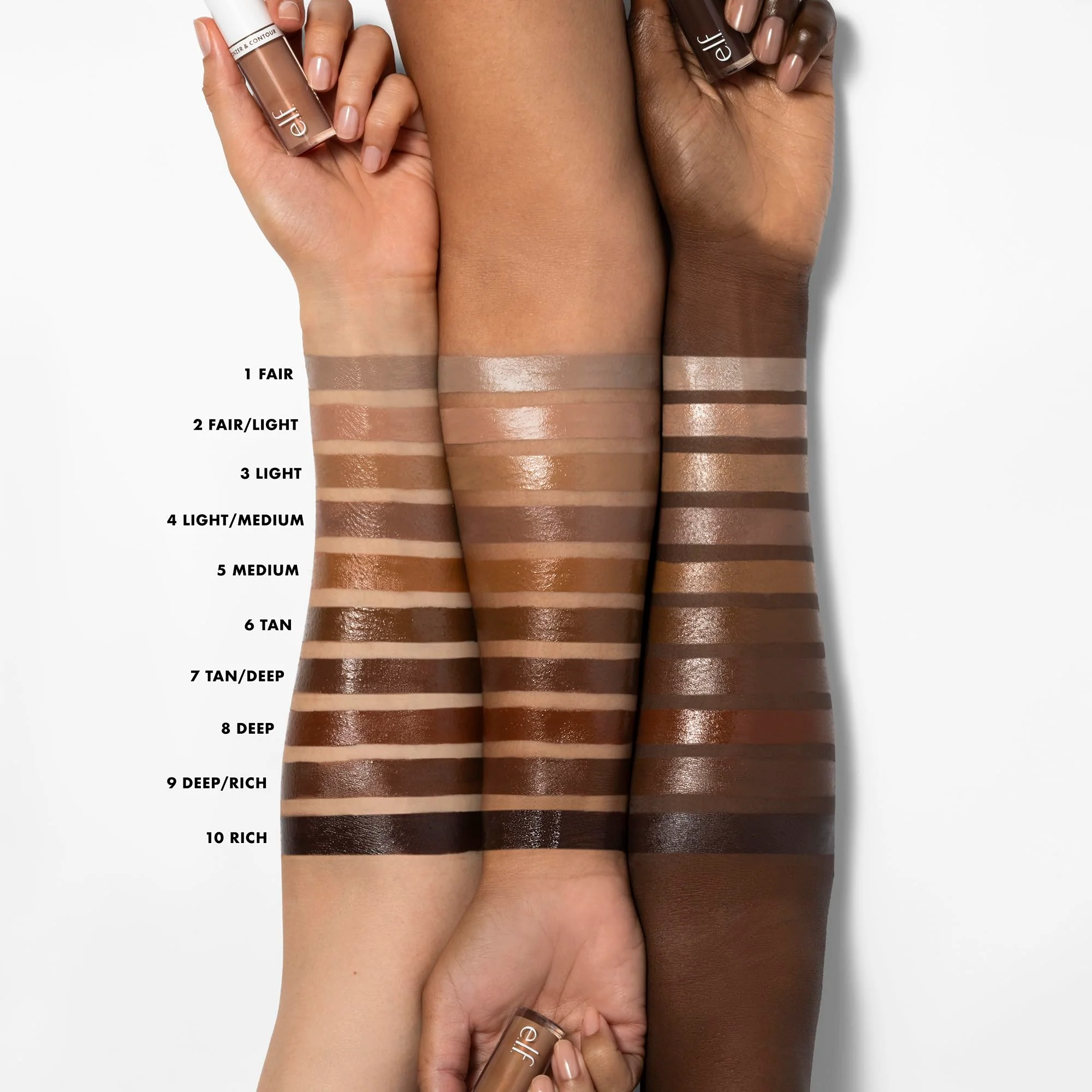 e.l.f. Camo Liquid Bronzer & Contour, Silky Highly Pigmented Formula, Creates a Long-Lasting Bronzed Glow & Natural Look, Vegan & Cruelty-Free, 3 Light - Image 7