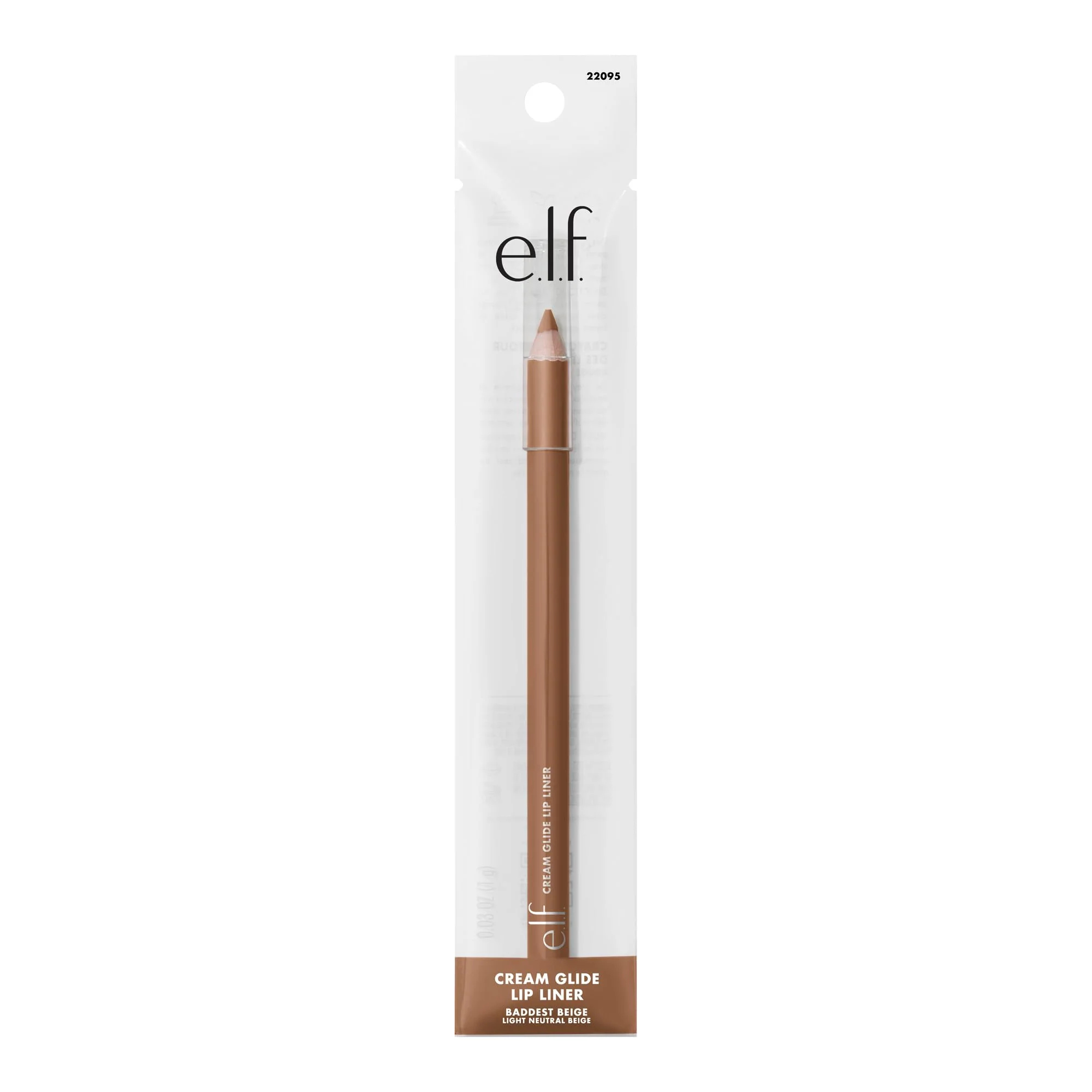 e.l.f. Cream Glide Lip Liner, Highly-Pigmented Pencil For Shaping & Sculpting Lips, Semi-Matte Finish, Vegan & Cruelty-Free, Baddest Beige - Image 3