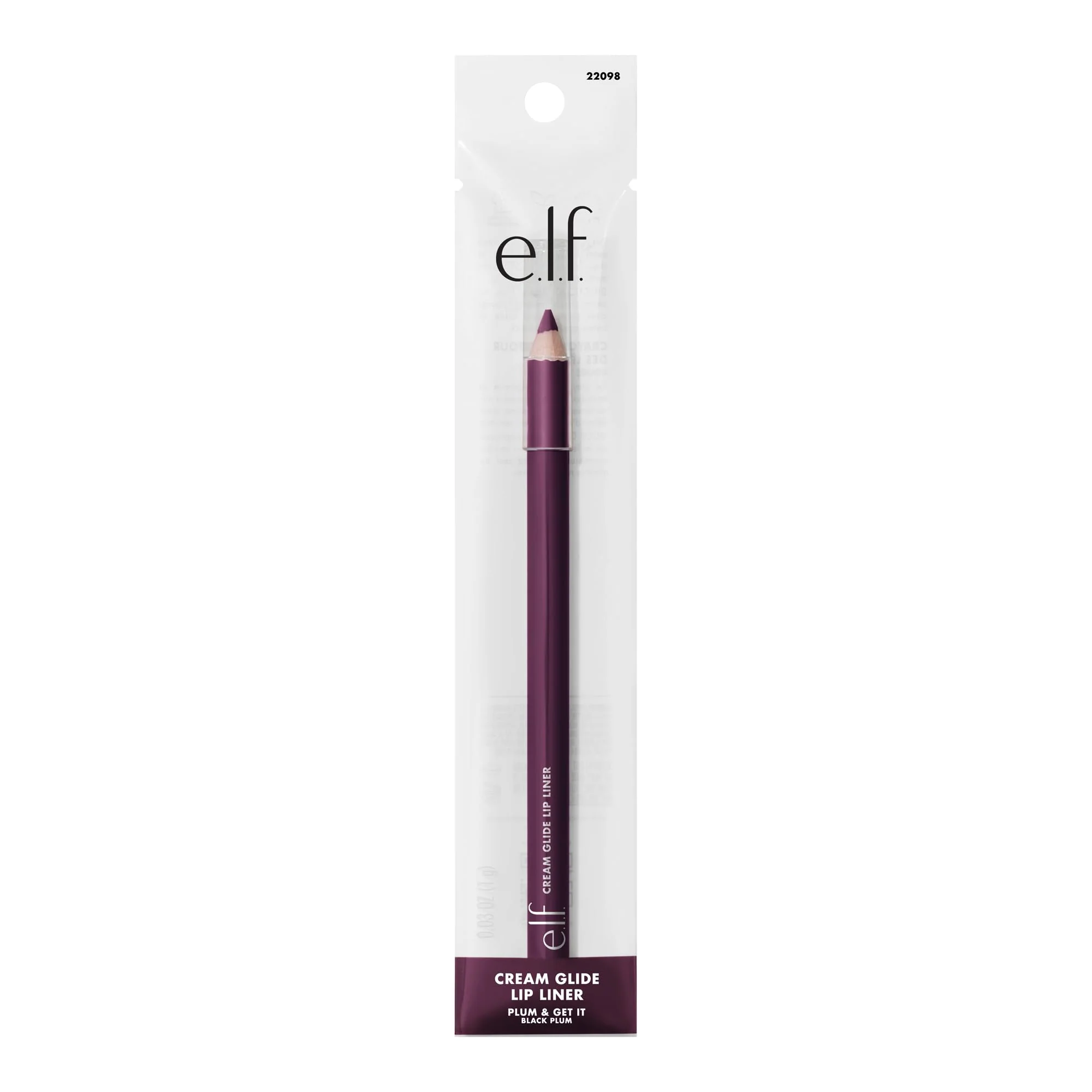 e.l.f. Cream Glide Lip Liner, Highly-Pigmented Pencil For Shaping & Sculpting Lips, Semi-Matte Finish, Vegan & Cruelty-Free, Plum & Get It - Image 3