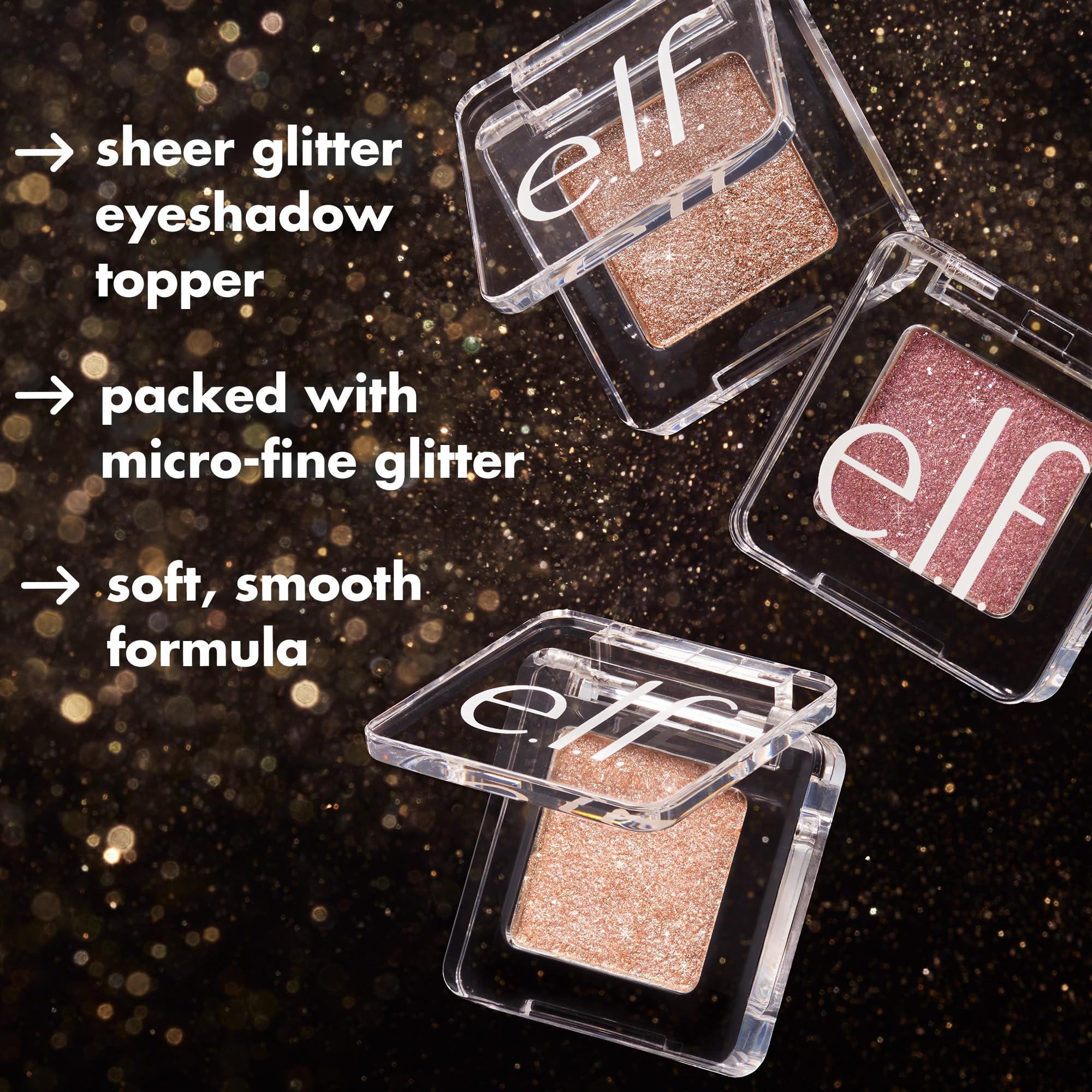 e.l.f. Fine As Fleck Glitter Eyeshadow, Long-Lasting Sheer Eye Makeup With A Shimmer Finish, Soft, Smooth Formula, Vegan & Cruelty-Free, It's Glit - Image 4