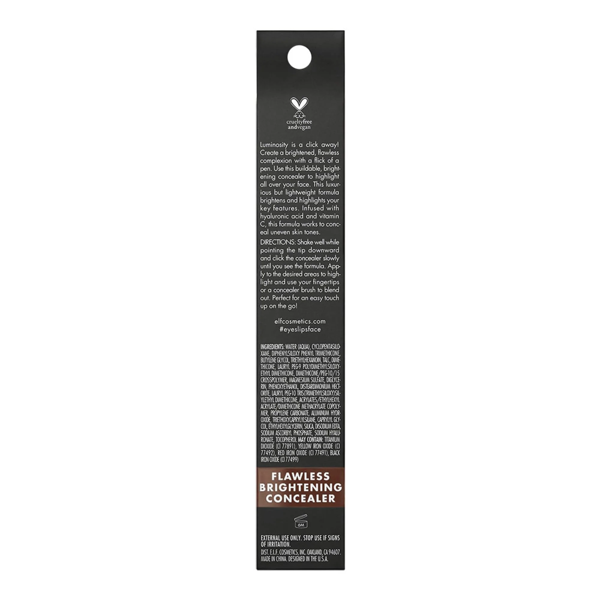 e.l.f. Flawless Brightening Concealer, Illuminating & Highlighting Face Makeup, Conceals Dark Under Eye Circles, Rich 60 W, 0.07 Fl Oz - Image 2