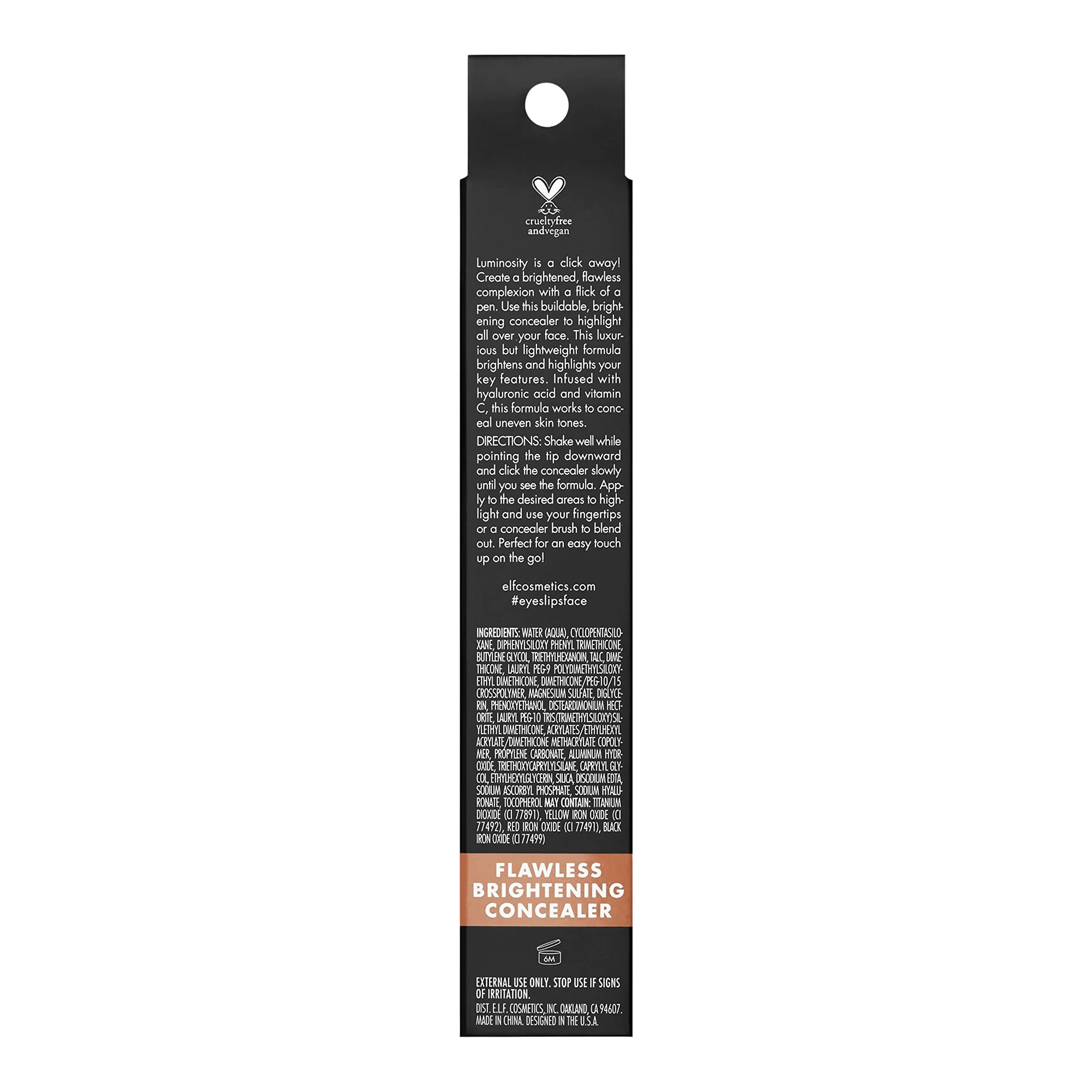 e.l.f. Flawless Brightening Concealer, Illuminating & Highlighting Face Makeup, Conceals Dark Under Eye Circles, Tan 41 W, 0.07 Fl Oz - Image 2