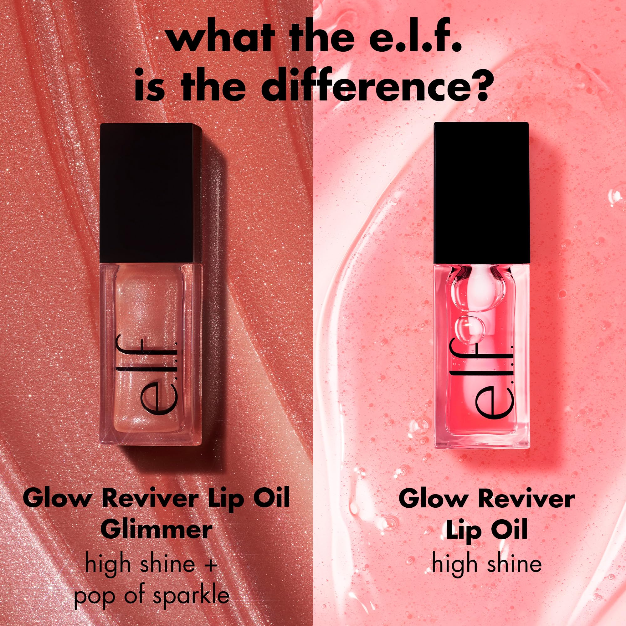 e.l.f. Glow Reviver Lip Oil, Nourishing and Hydrating with High-Shine Glimmer Finish & Sheer Wash Of Color, Minty Scent, Non-Sticky, Vegan & Cruelty-free, Divine Wine - Image 4