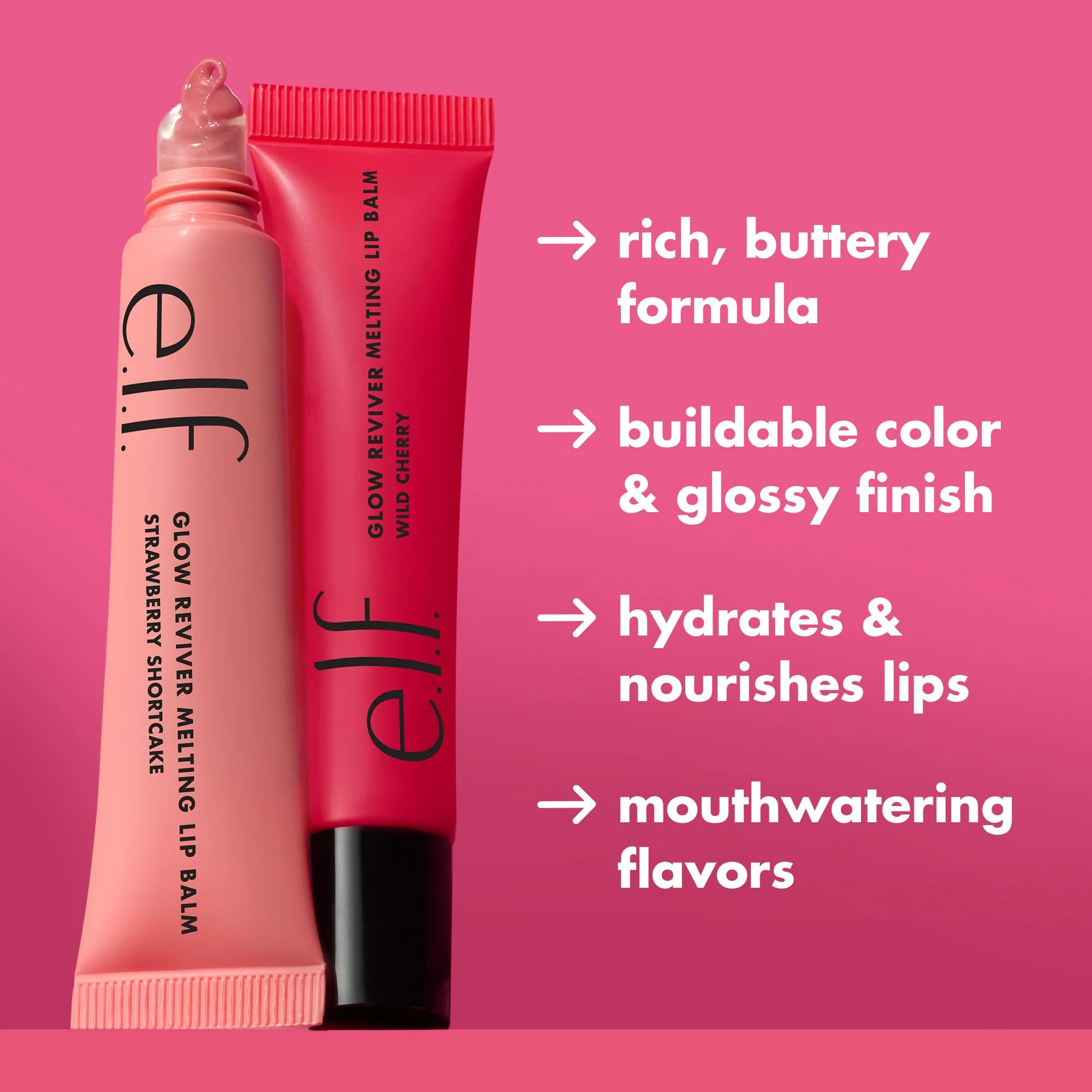 e.l.f. Glow Reviver Melting Lip Balm, Hydrating Tinted Lip Balm For A Glossy Finish & Soft, Supple Lips, Vegan & Cruelty-Free, Yummy Gummy - Image 9