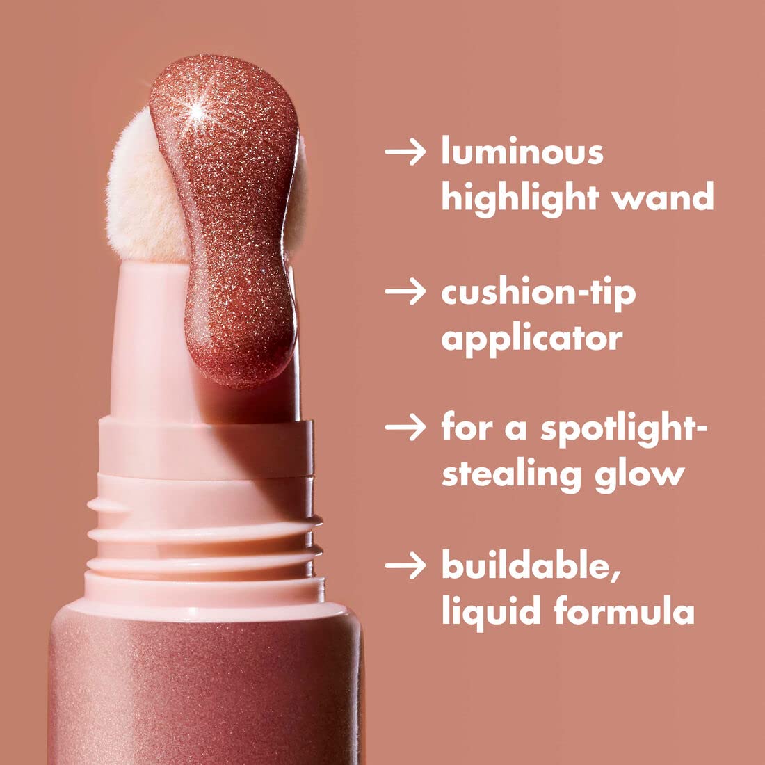 e.l.f. Halo Glow Highlight Beauty Wand, Liquid Highlighter Wand For Luminous, Glowing Skin, Buildable Formula, Vegan & Cruelty-free, Rose Quartz - Image 5