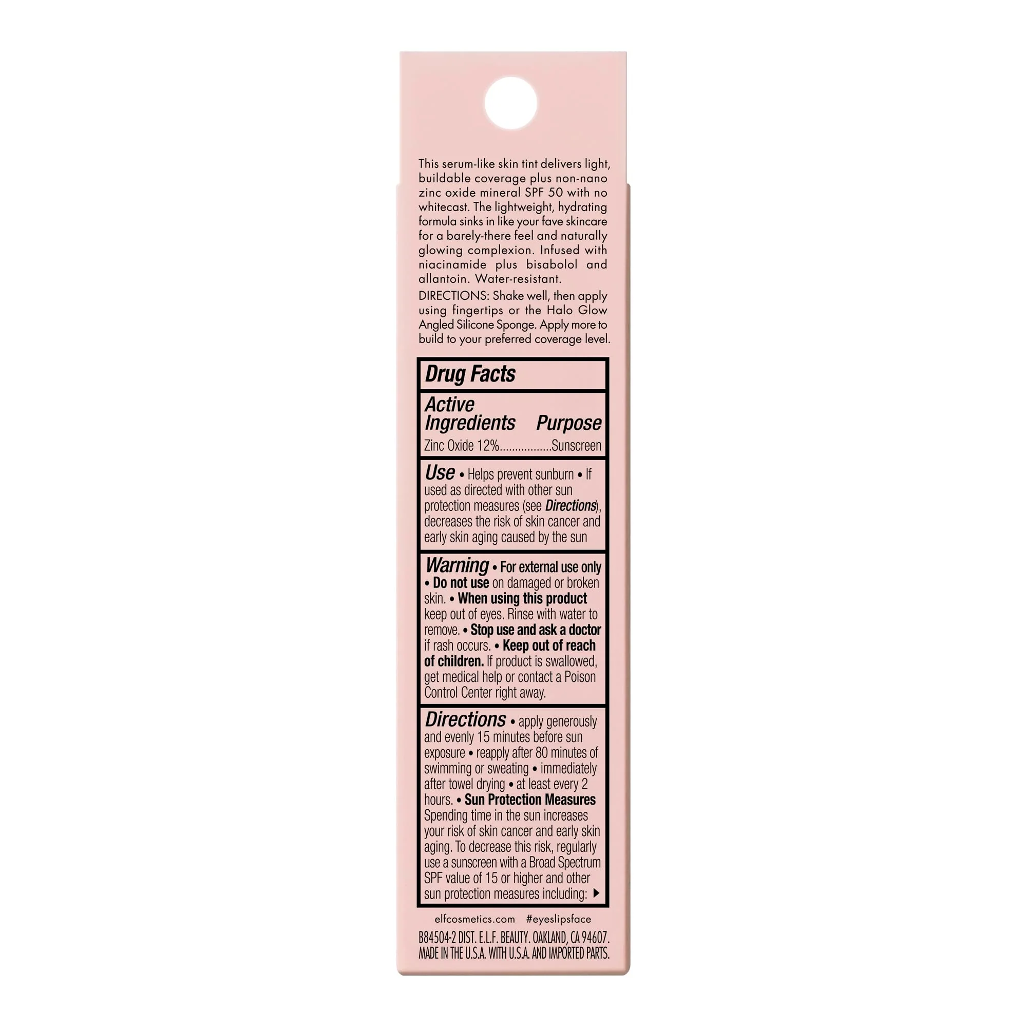 e.l.f. Halo Glow Skin Tint SPF 50, Tinted Moisturizer For Light, Buildable Coverage, Creates A Natural Glow, Vegan & Cruelty-Free, 1 Fair Neutral - Image 2