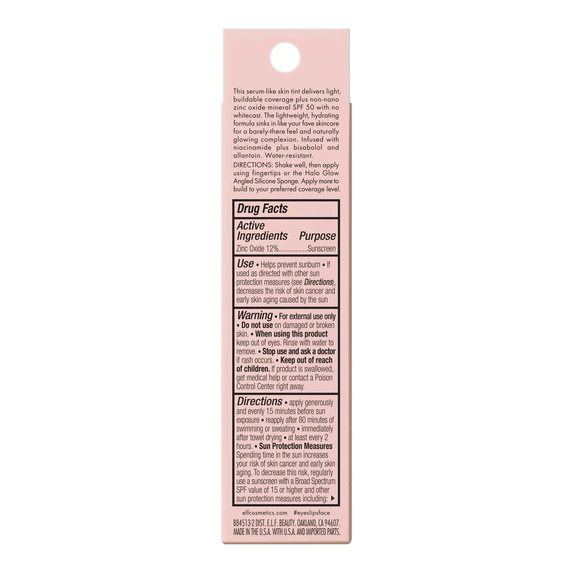 e.l.f. Halo Glow Skin Tint SPF 50, Tinted Moisturizer For Light, Buildable Coverage, Creates A Natural Glow, Vegan & Cruelty-Free, 10 Tan Neutral - Image 2