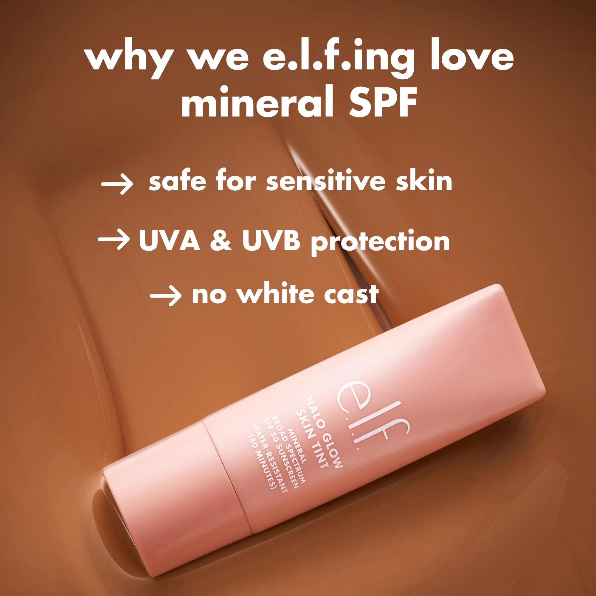 e.l.f. Halo Glow Skin Tint SPF 50, Tinted Moisturizer For Light, Buildable Coverage, Creates A Natural Glow, Vegan & Cruelty-Free, 12 Tan Cool - Image 7