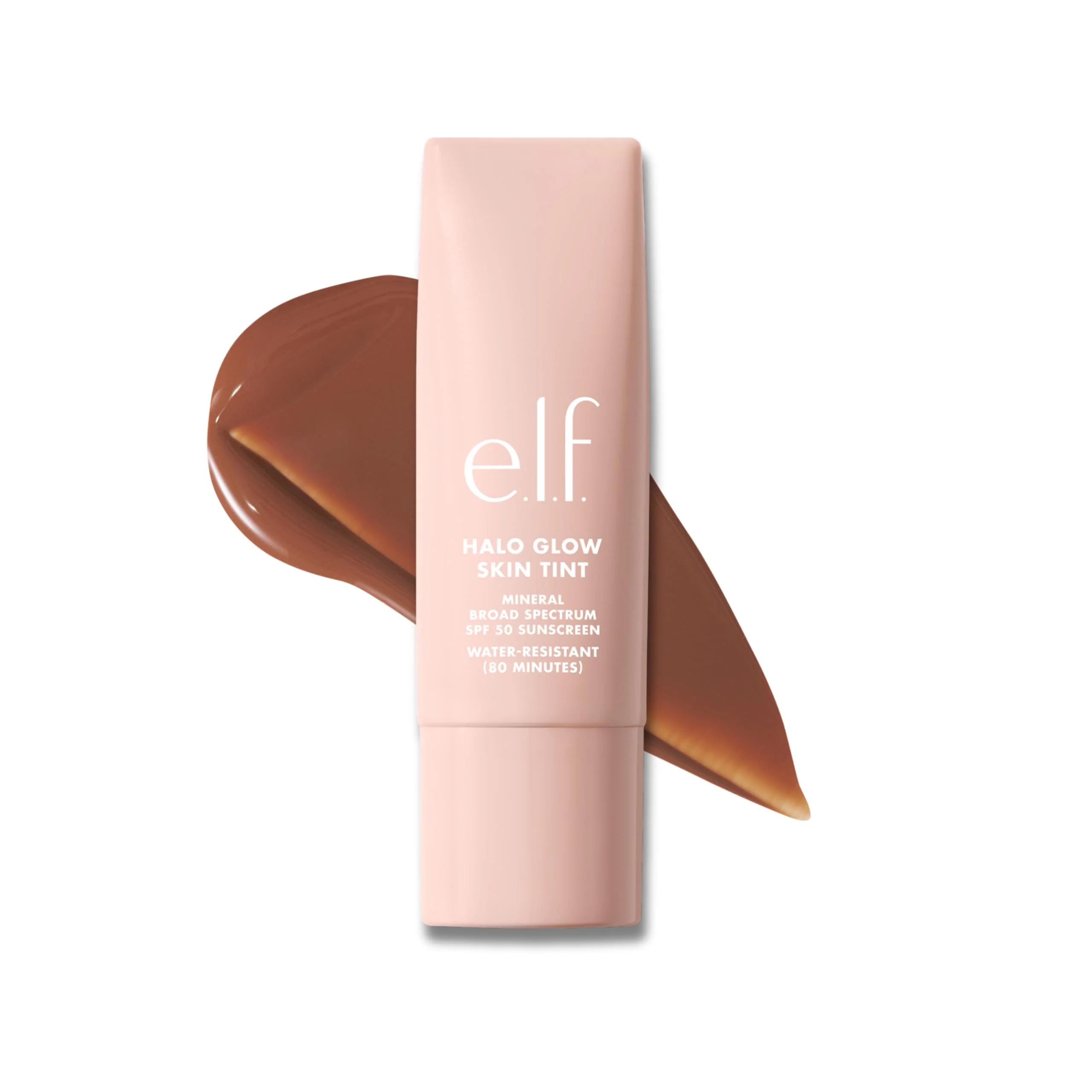 e.l.f. Halo Glow Skin Tint SPF 50, Tinted Moisturizer For Light, Buildable Coverage, Creates A Natural Glow, Vegan & Cruelty-Free, 15 Deep Cool