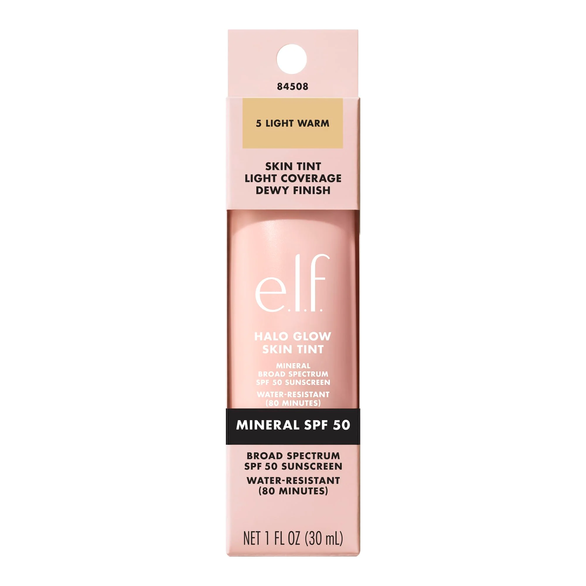 e.l.f. Halo Glow Skin Tint SPF 50, Tinted Moisturizer For Light, Buildable Coverage, Creates A Natural Glow, Vegan & Cruelty-Free, 5 Light Warm - Image 3