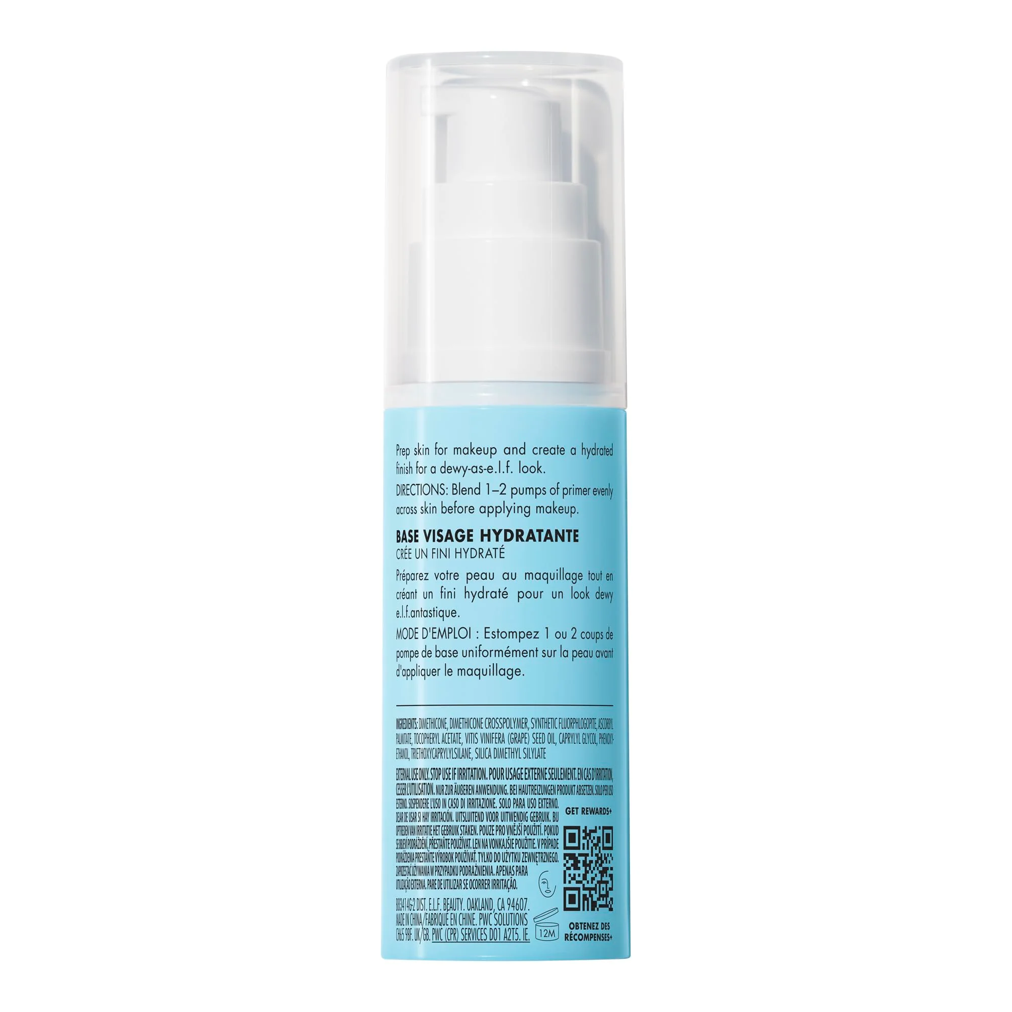 e.l.f. Hydrating Face Primer, Makeup Primer For Flawless, Smooth Skin & Long-Lasting Makeup, Fills In Pores & Fine Lines, Vegan & Cruelty-free, Large - Image 3