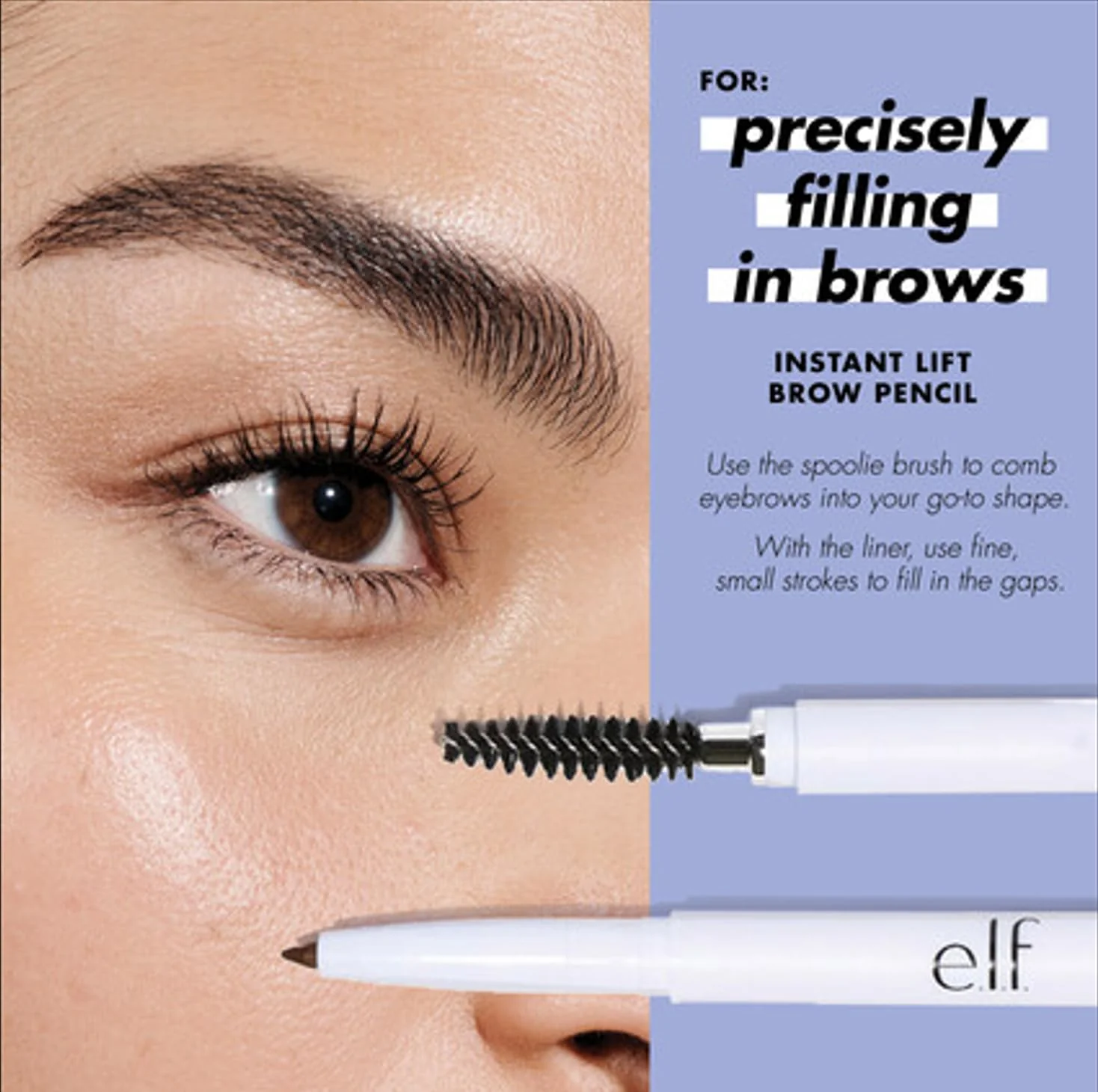 e.l.f. Instant Lift Brow Pencil, Dual-Sided, Precise, Fine Tip, Shapes, Defines, Fills Brows, Contours, Combs, Tames, Auburn, 0.006 Oz - Image 2