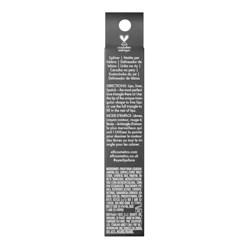 e.l.f. Love Triangle Lip Filler Liner, 2-in-1 Lipliner Pencil For Sculpting & Filling, Long-Lasting Intense Color, Vegan & Cruelty-Free, Red - Image 2