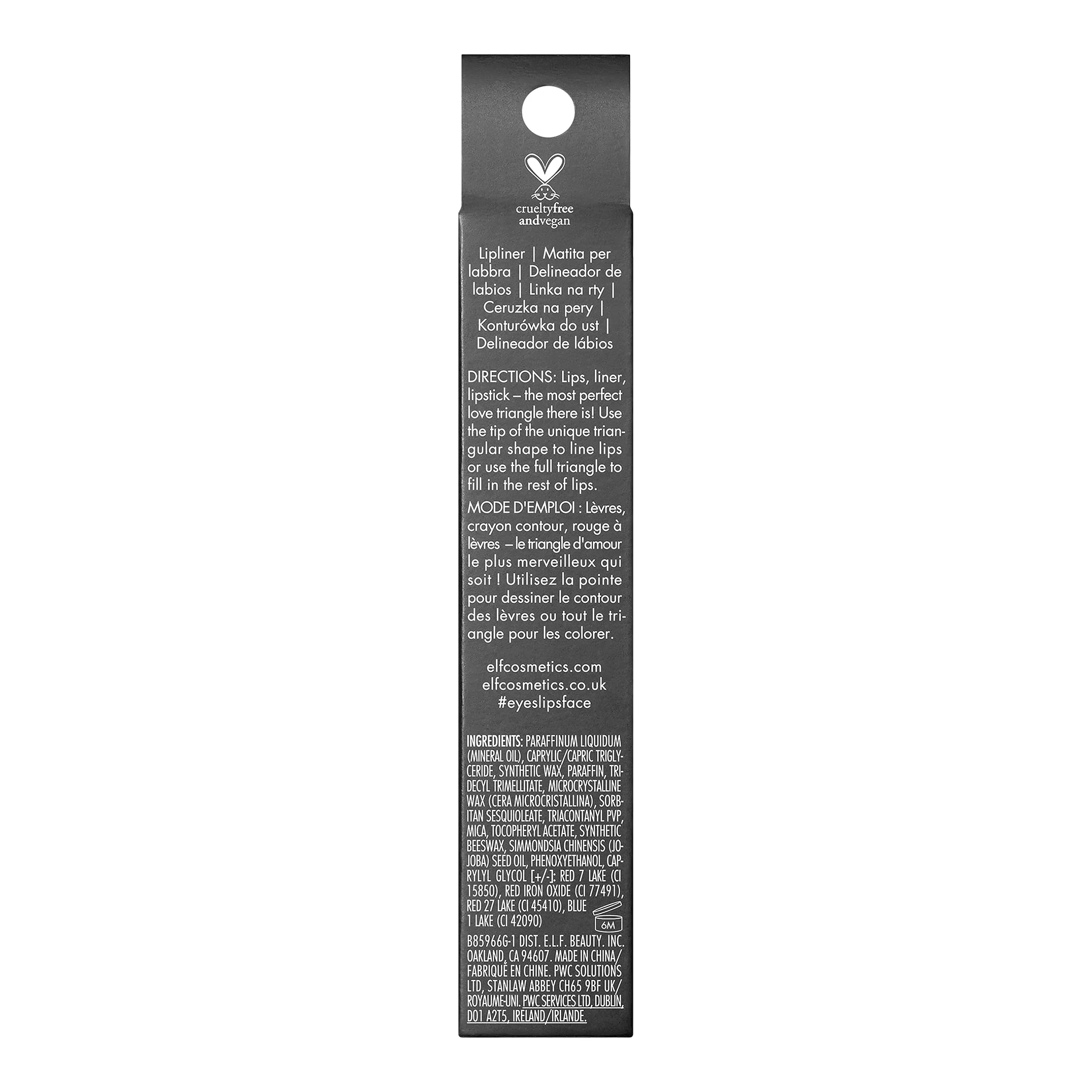 e.l.f. Love Triangle Lip Filler Liner, 2-in-1 Lipliner Pencil For Sculpting & Filling, Long-Lasting Intense Color, Vegan & Cruelty-Free, Soft Pink - Image 2