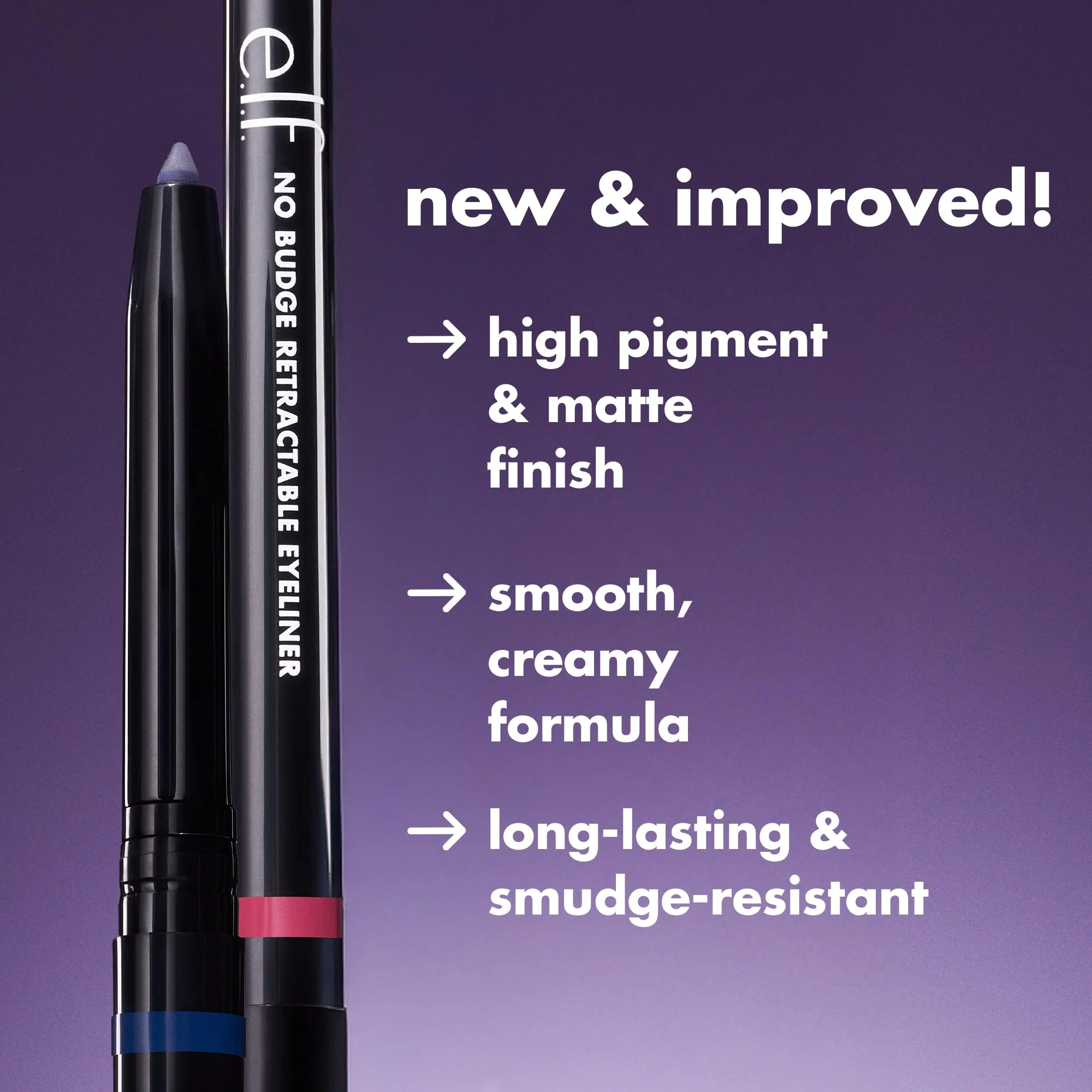 e.l.f. No Budge Retractable Eyeliner, Creamy, Ultra-Pigmented & Waterproof, Creates Bold & Defined Lines, Vegan & Cruelty-Free, Coffee - Image 7