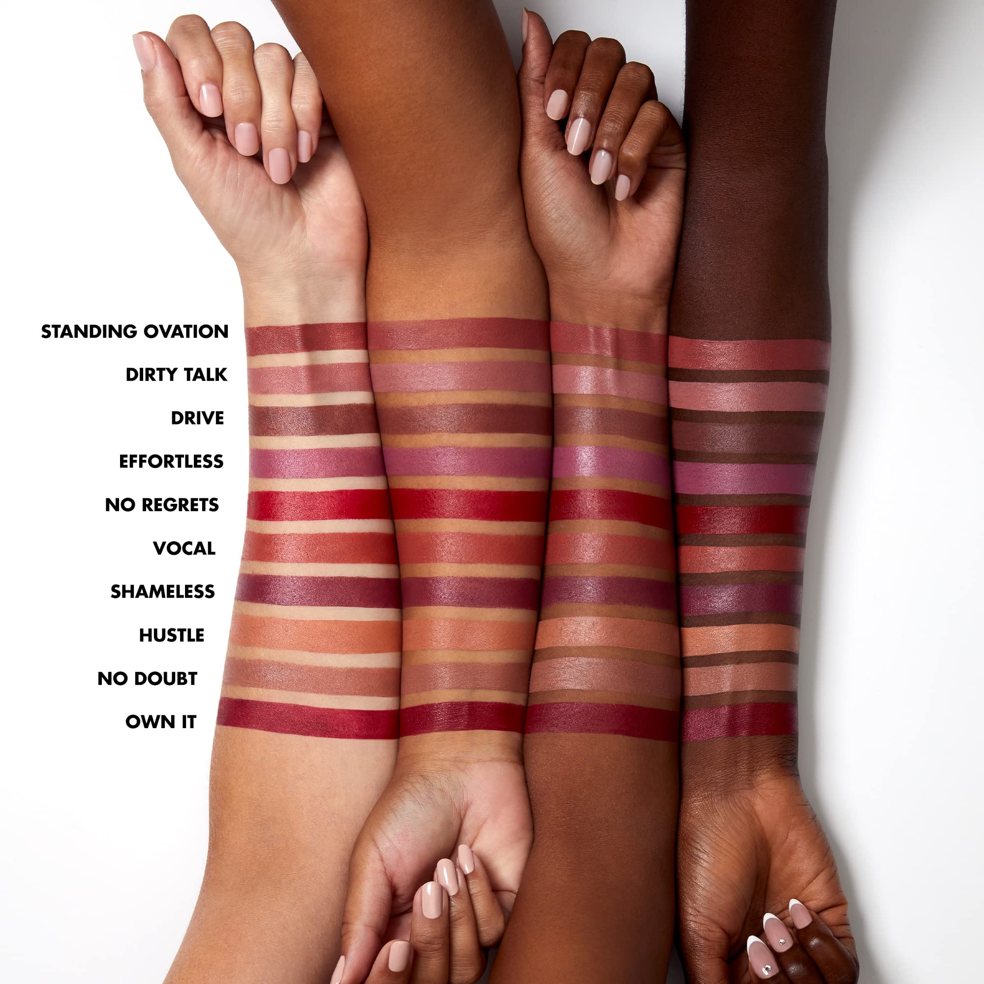 e.l.f. O Face Satin Lipstick, Richly Pigmented, Nourishing & Long-Lasting Creamy Lipstick, Infused With Jojoba, Vegan & Cruelty-Free, No Regrets - Image 6