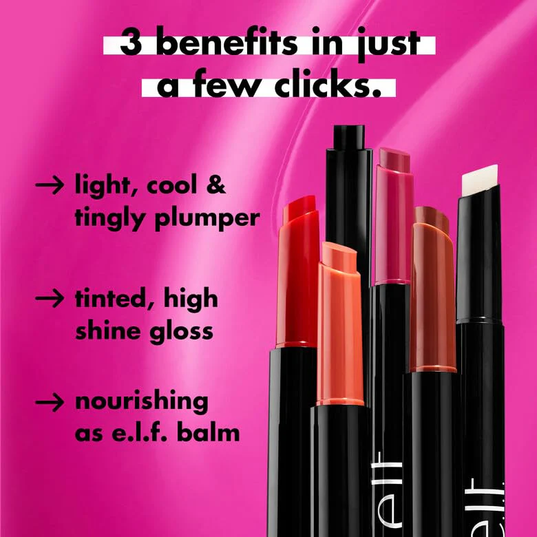e.l.f. Pout Clout Lip Plumping Pen, Nourishing Lip Balm For Sheer Color & Shine, Plumps & Moisturizes, Vegan & Cruelty-Free, Plum on Over - Image 4
