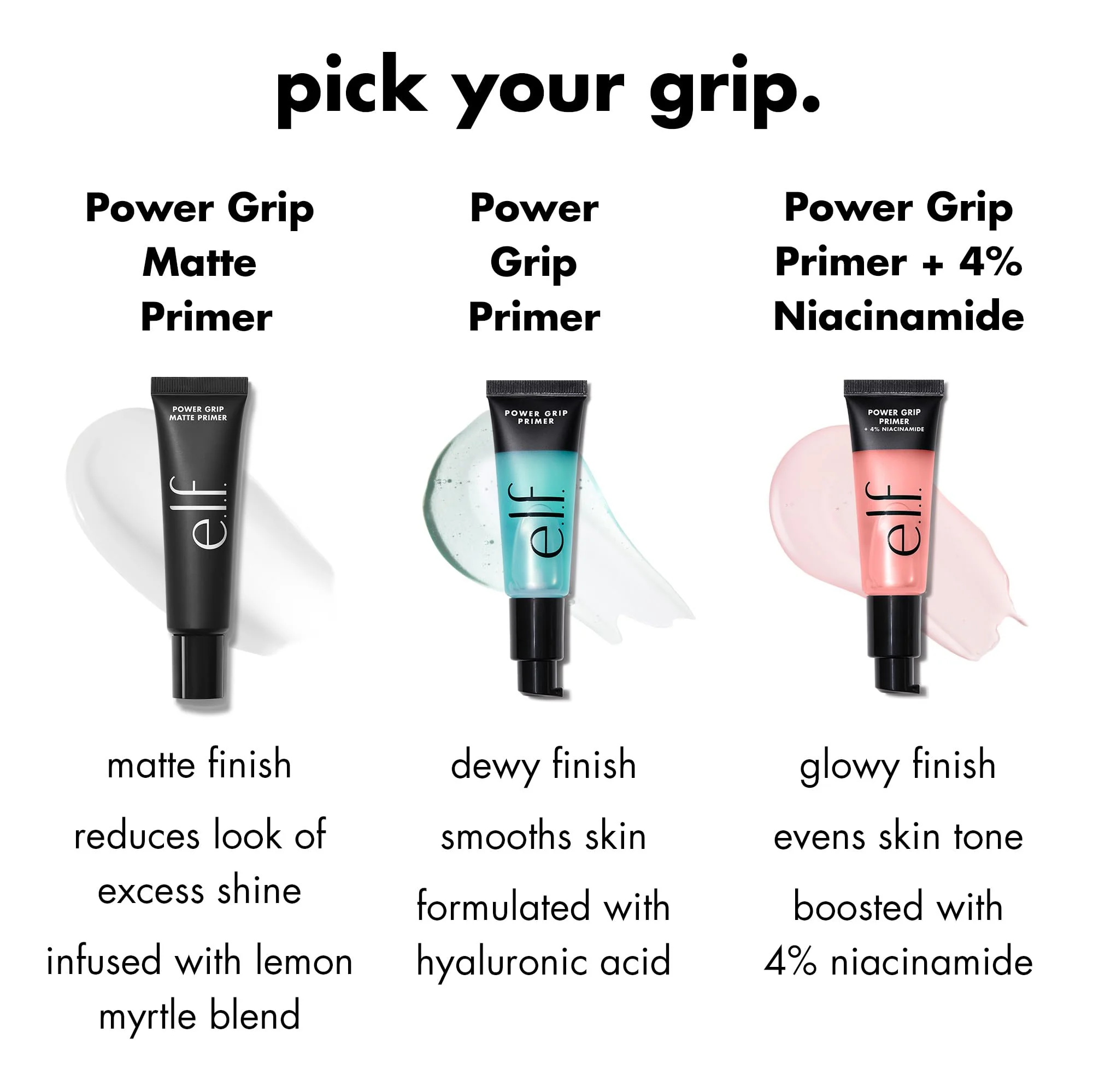 e.l.f. Power Grip Primer + 4% Niacinamide, Gel-Based & Hydrating Face Primer, Evens Skin & Brightens, Grips Makeup, Vegan & Cruelty-Free, 0.8 Fl Oz - Image 4