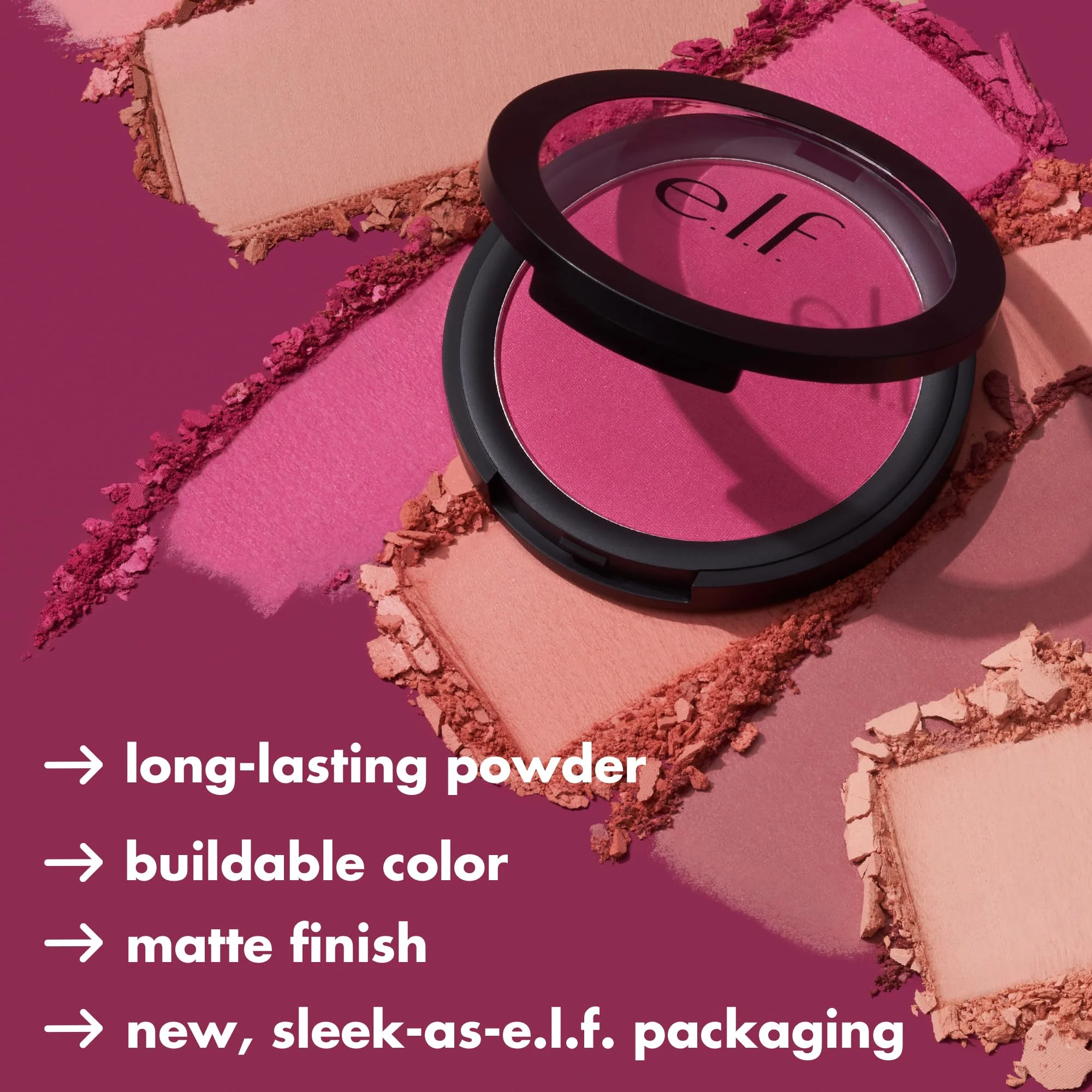 e.l.f. Primer-Infused Matte Blush, Long-Lasting, Lightweight & Buildable Powder Blush, Delivers A Matte Finish, Vegan & Cruelty-Free, Always Fresh - Image 5