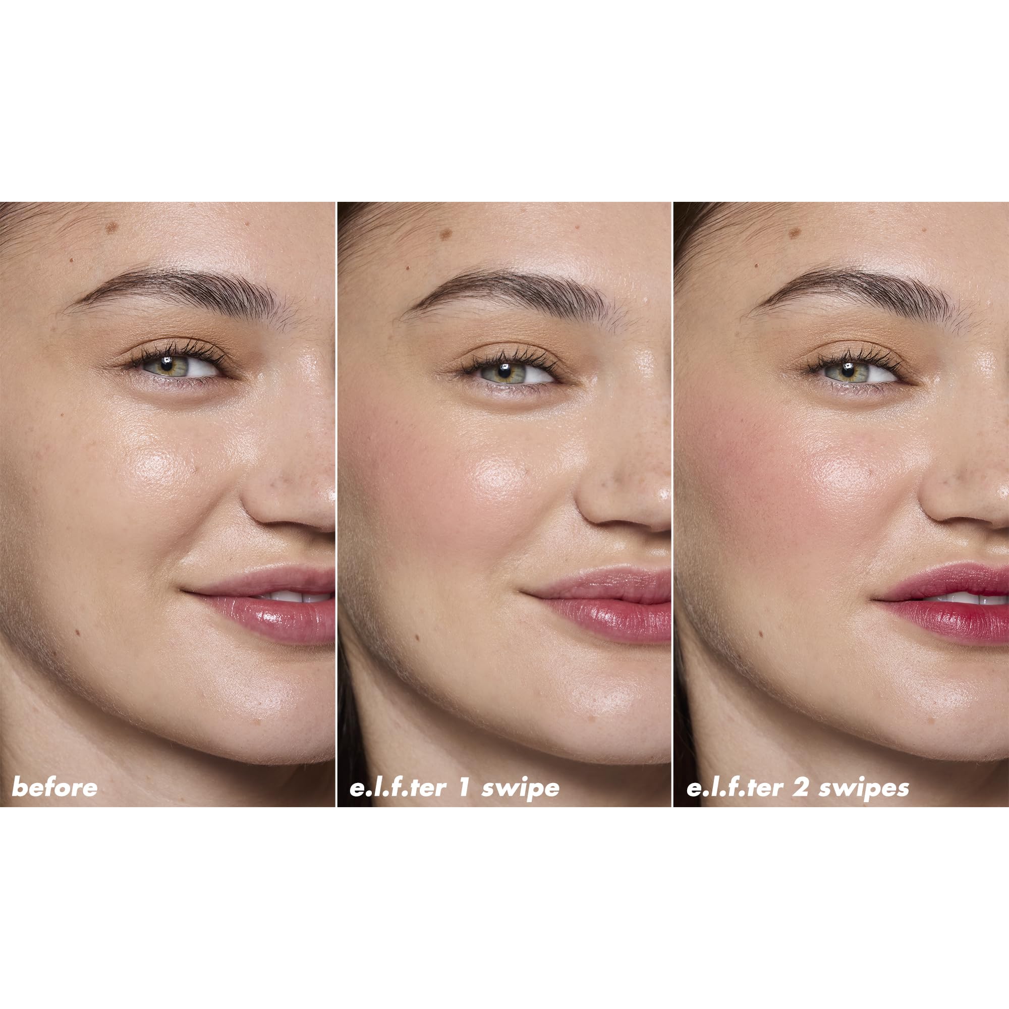 e.l.f. Sheer For It Blush Tint, Multi-Use, Long-Lasting Lip & Cheek Makeup, Creates A Natural Flush Finish, Vegan & Cruelty-Free, Left On Red - Image 4