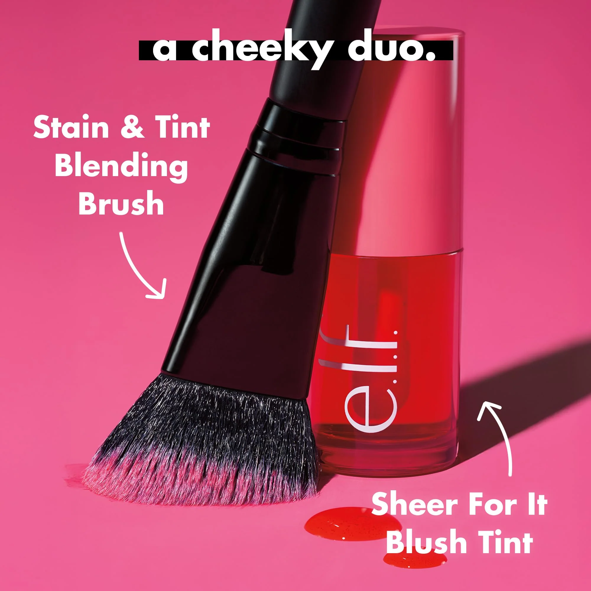 e.l.f. Sheer For It Blush Tint, Multi-Use, Long-Lasting Lip & Cheek Makeup, Creates A Natural Flush Finish, Vegan & Cruelty-Free, Left On Red - Image 5