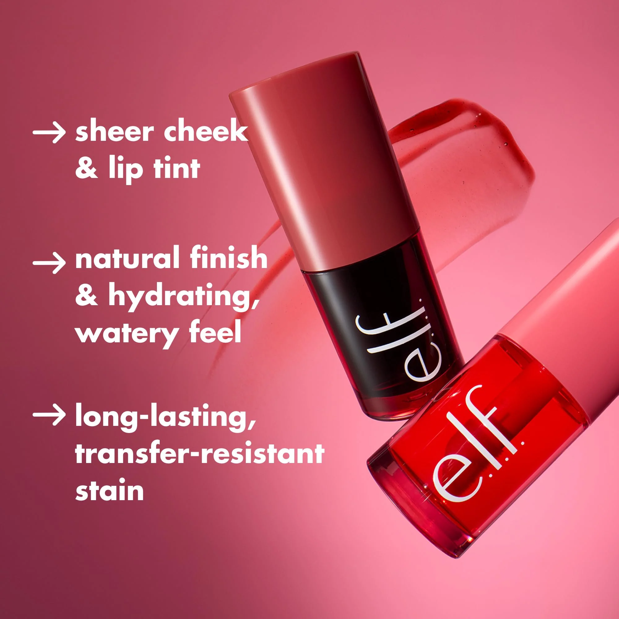 e.l.f. Sheer For It Blush Tint, Multi-Use, Long-Lasting Lip & Cheek Makeup, Creates A Natural Flush Finish, Vegan & Cruelty-Free, Left On Red - Image 7