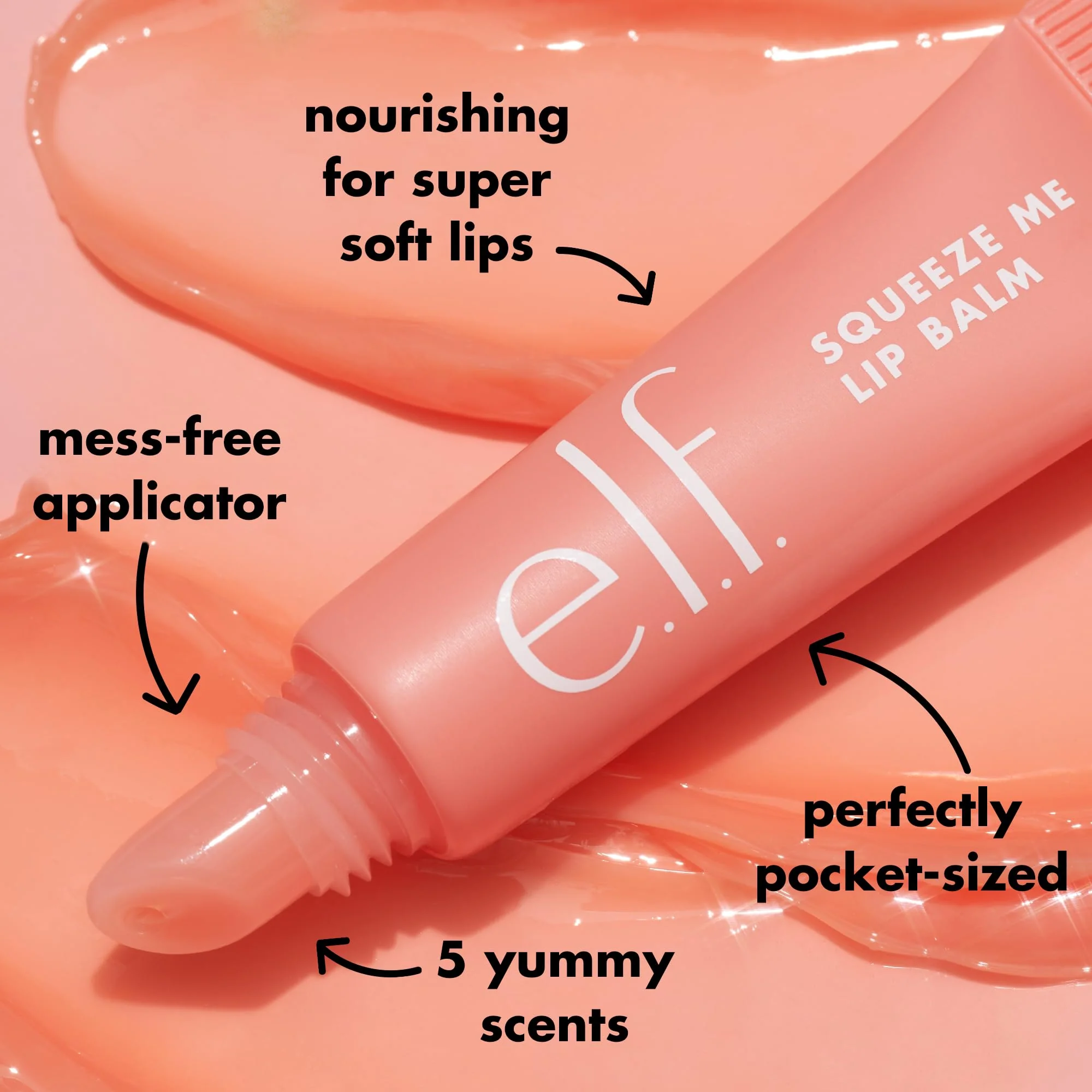 e.l.f. Squeeze Me Lip Balm, Moisturizing Lip Balm For A Sheer Tint Of Color, Infused With Hyaluronic Acid, Vegan & Cruelty-free, Honeydew - Image 5