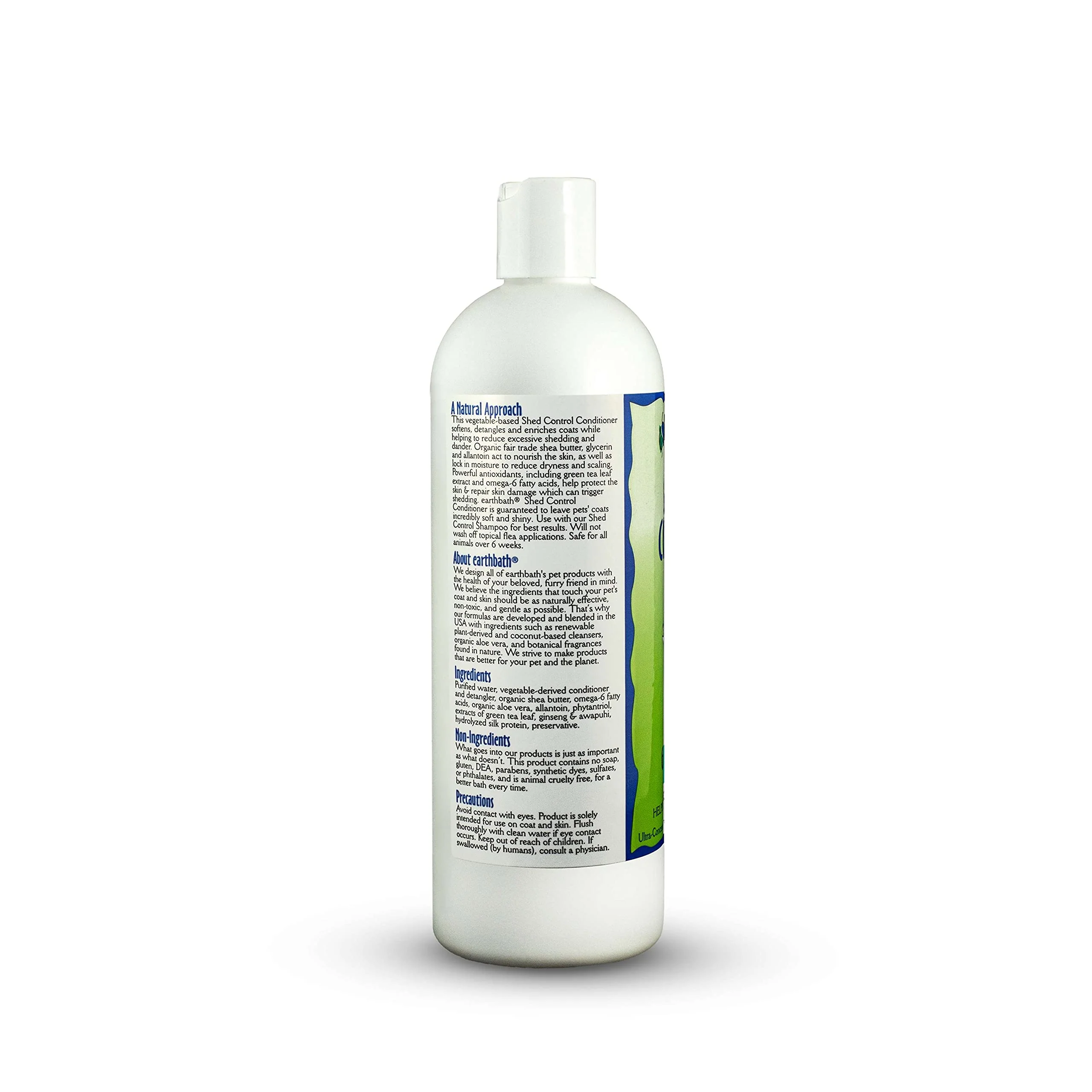 earthbath, Green Tea & Awapuhi Shed Control Dog Conditioner - Cruelty Free Dog Shampoo, Helps Relieve Shedding & Dander, Gentle Dog Wash, Made in USA, Dog Bathing Supplies - 16 Oz (1 Pack) - Image 2