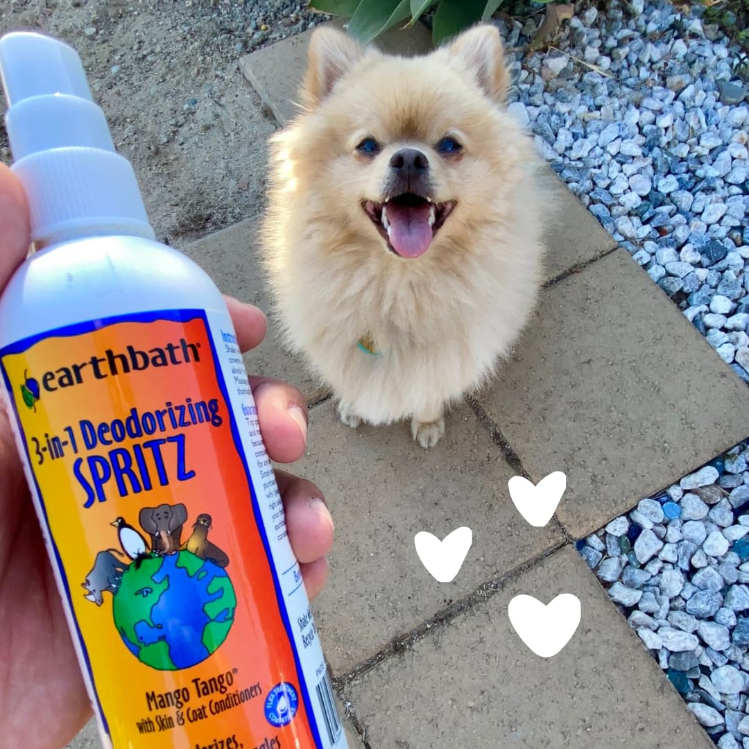 earthbath, Mango Tango 3-in-1 Dog & Puppy Deodorizing Spritz - Dog Odor Eliminator for Strong Odor, Cruelty-Free Dog Cologne, Dog Wash Spray, Made in USA, Dog Bathing Supplies - 8 Oz (1 Pack) - Image 3