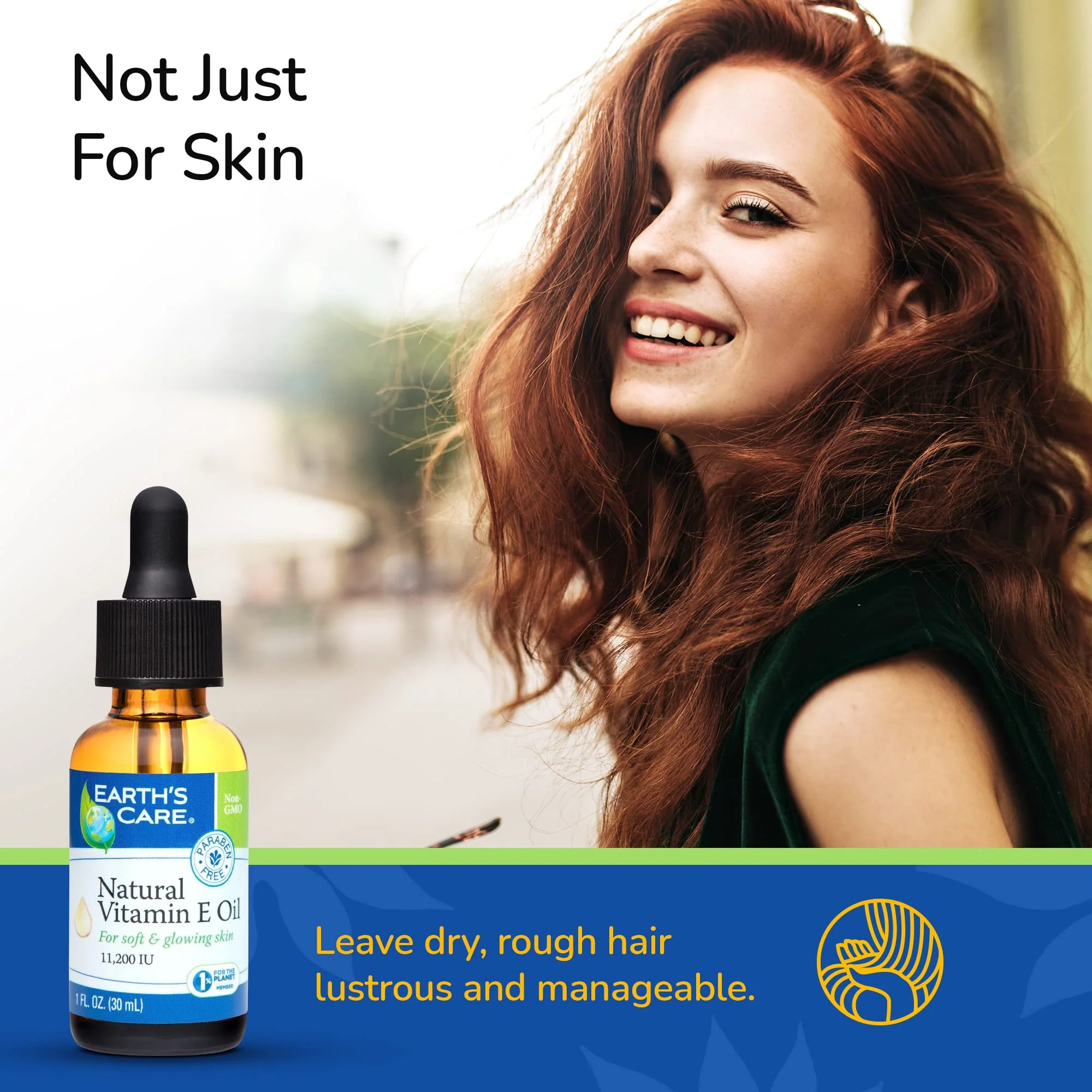 Earth's Care Natural Vitamin E Oil - 100% Natural Vitamin E Oil for Skin and Hair - 1 Fl OZ - Image 4