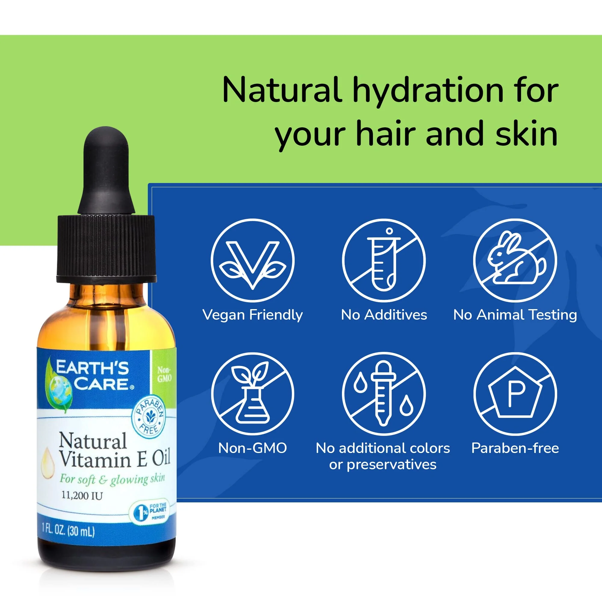 Earth's Care Natural Vitamin E Oil - 100% Natural Vitamin E Oil for Skin and Hair - 1 Fl OZ - Image 7