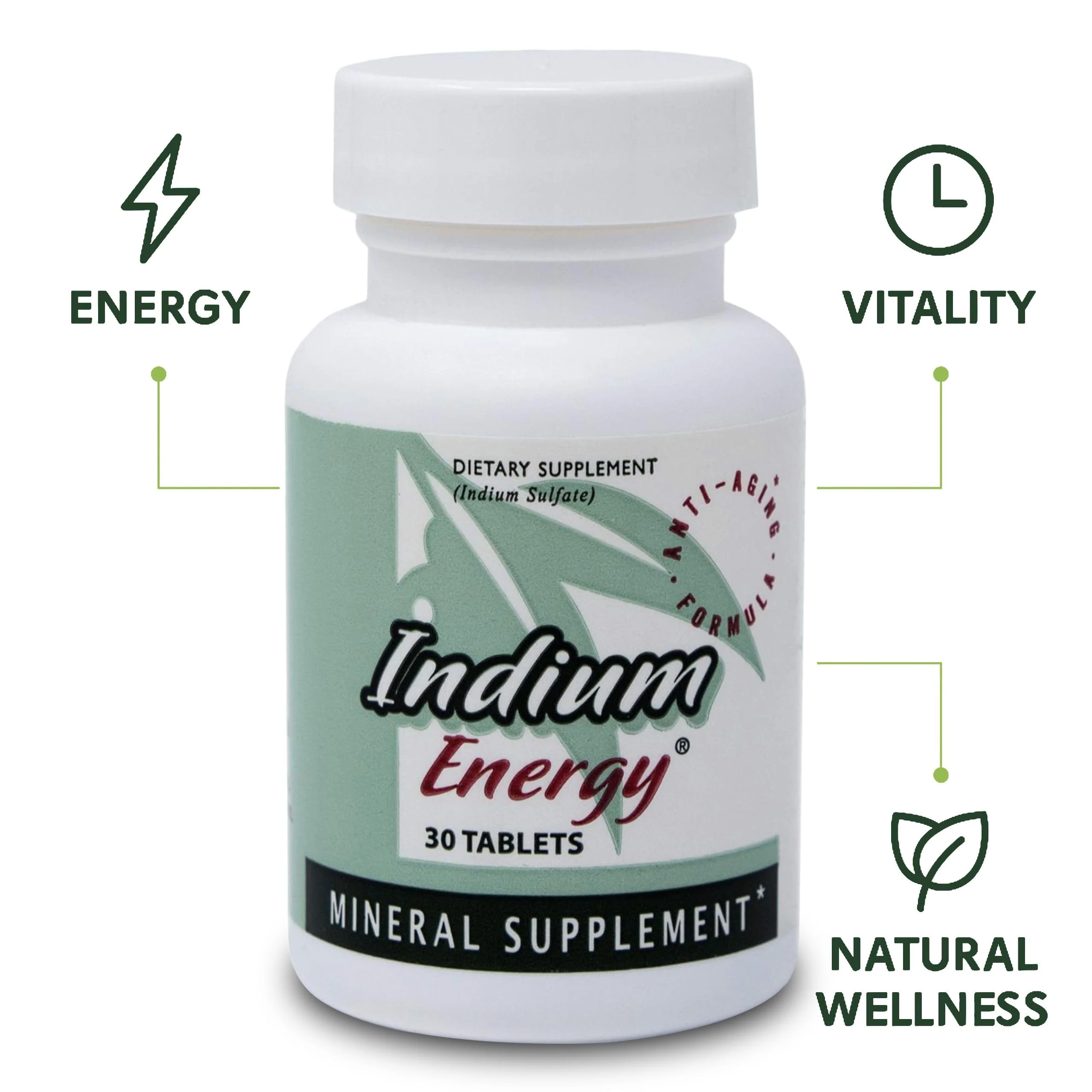 EAST PARK Research - Indium Energy - All Natural Indium Powerful Anti-Aging Support - Helps Increase Energy and Supports Mental Clarity, Sleep, Joints and Overall Sense of Well-Being (30 Count) - Image 2