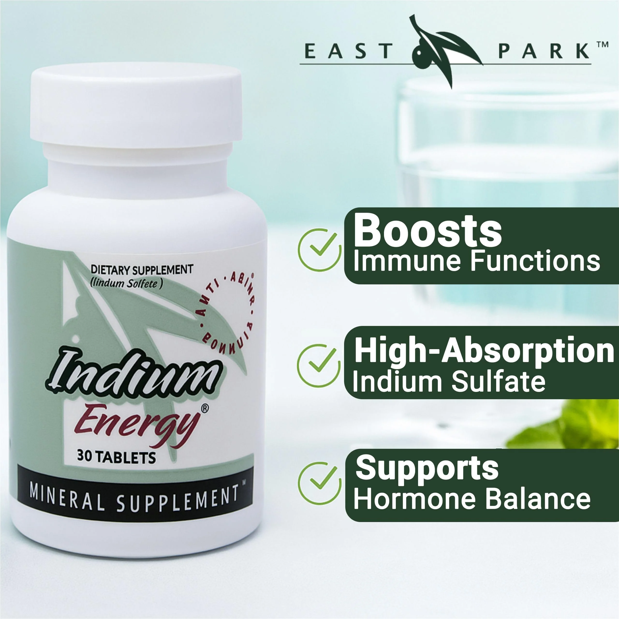 EAST PARK Research - Indium Energy - All Natural Indium Powerful Anti-Aging Support - Helps Increase Energy and Supports Mental Clarity, Sleep, Joints and Overall Sense of Well-Being (30 Count) - Image 5