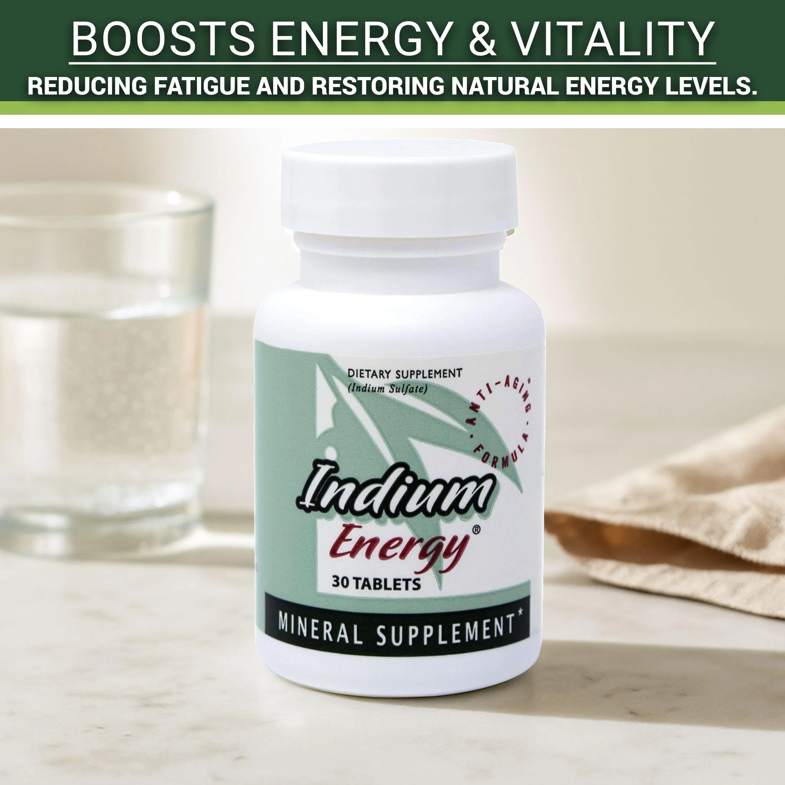 EAST PARK Research - Indium Energy - All Natural Indium Powerful Anti-Aging Support - Helps Increase Energy and Supports Mental Clarity, Sleep, Joints and Overall Sense of Well-Being (30 Count) - Image 6