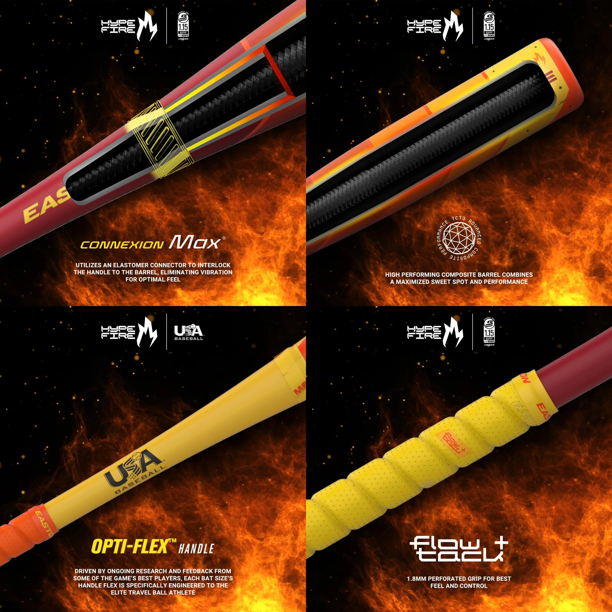 Easton | 2025 | Hype FIRE Baseball Bat | USSSA | -5 Drop | 2 3/4' Barrel | 32 inch - Image 7
