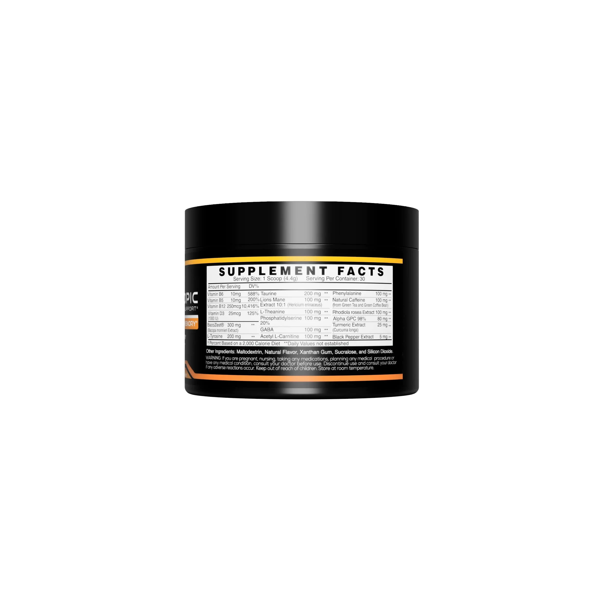 EC Sports Brain Boost Tropical Punch Nootropic Supplement for Focus, Faster Processing, Instant Energy & Performance w/ 18 Nootropics - 30 Servings - Image 3