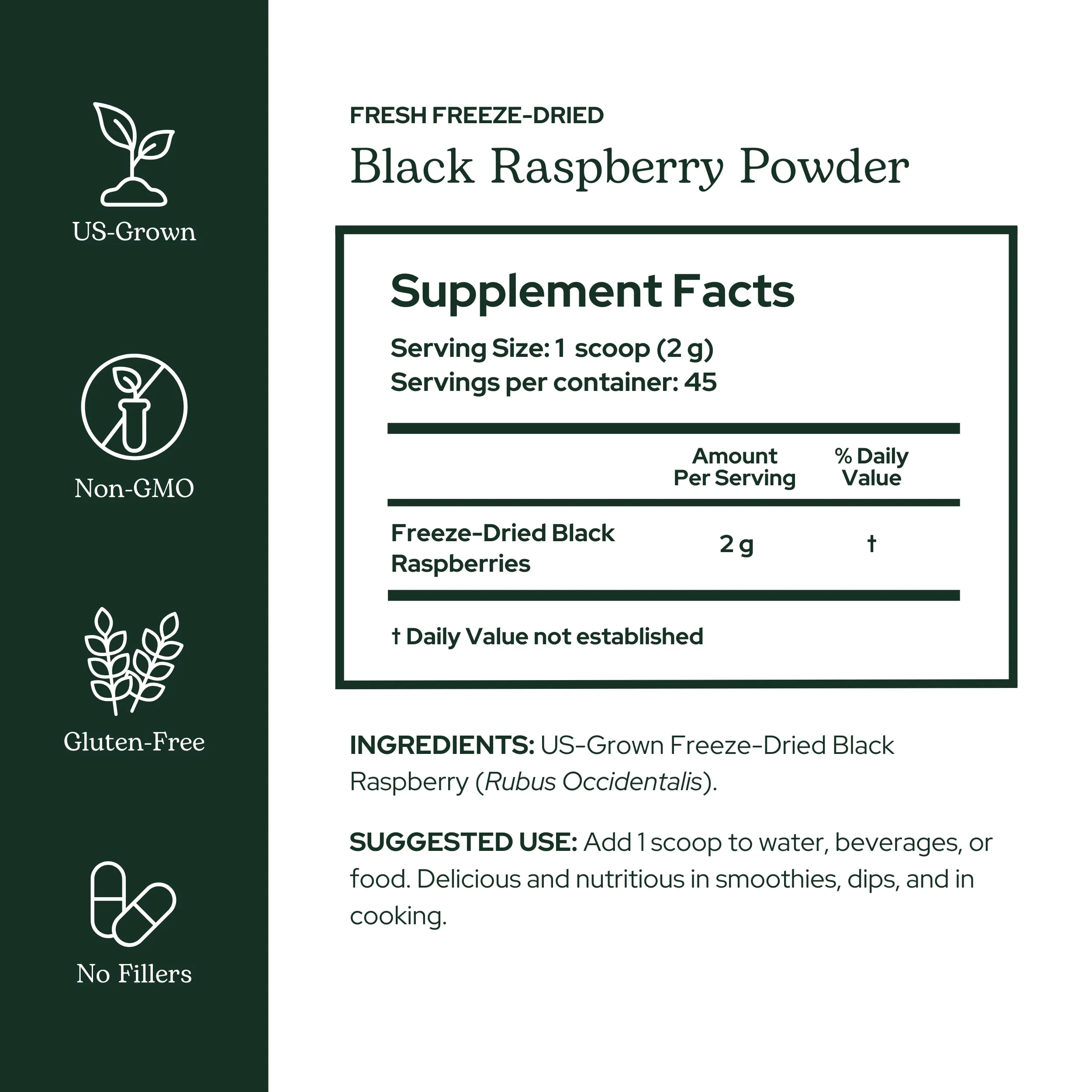 Eclectic Herb - Black Raspberry Powder Superfood Supplement | Nutritional Support, Vitamins + Minerals | Antioxidant + Immune Support | Natural, Non-GMO, Vegan, Gluten Free (3.2 oz | 90 g) - Image 9
