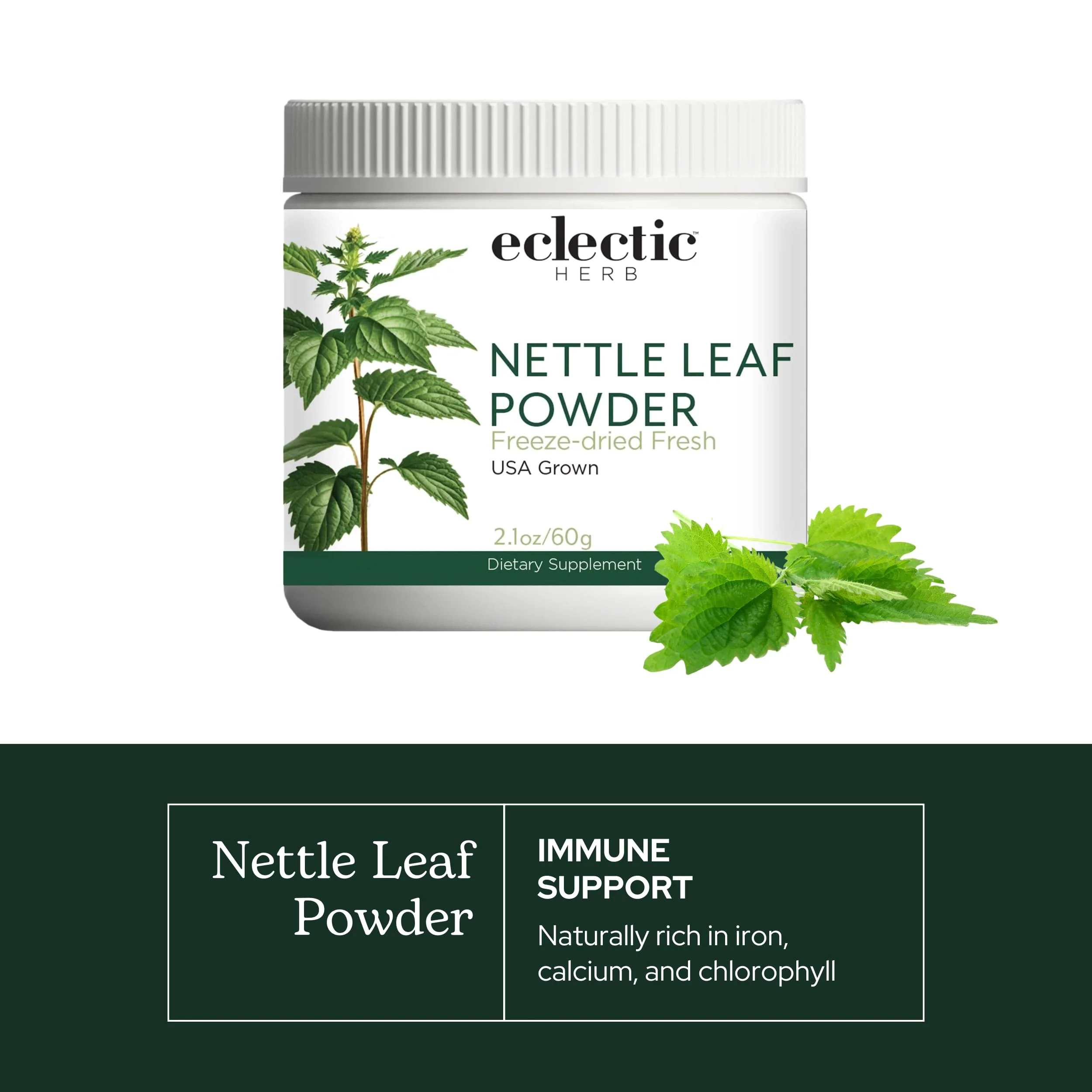 Eclectic Herb - Nettle Leaf Powder Supplement | Supports Sinuses + Immune Response | Urtica Dioica Natural Herbal Supplement | Vegan, Whole Herb, Raw, Non-GMO (2.1 oz | 60 g) - Image 8