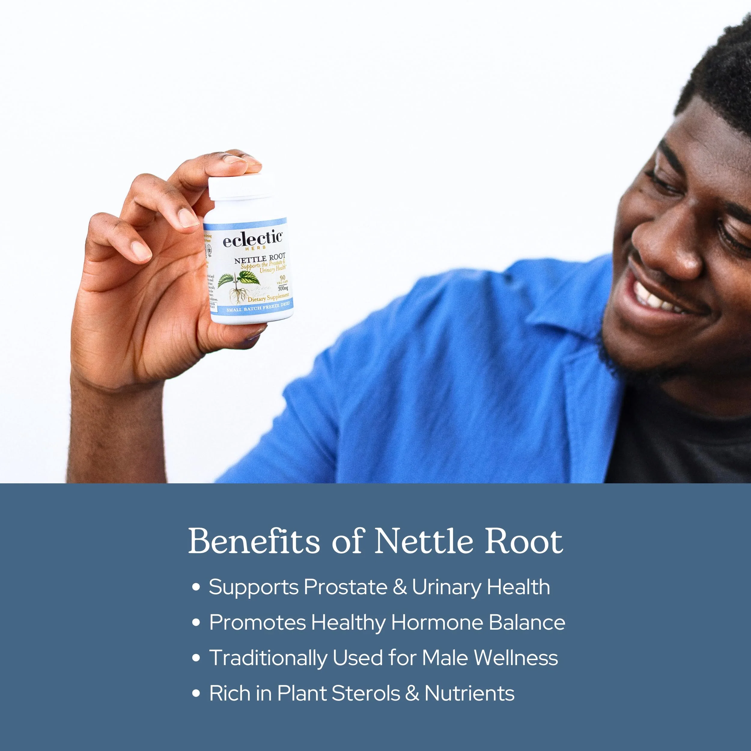 Eclectic Herb - Nettle Root Capsules | Prostate, Urinary Tract, and Male Health Support | Vegan, Non-GMO, Gluten Free, Freeze-Dried (90 CT | 250 mg) - Image 6