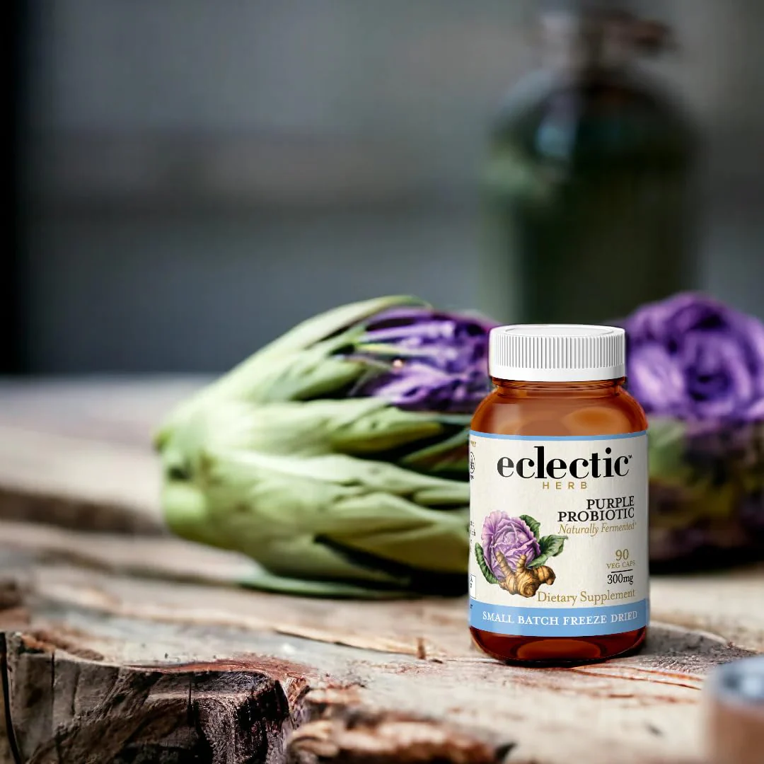 Eclectic Herb - Purple Probiotic Capsules | Digestive + Intestinal Support | Freeze Dried, Concentrated Herbal Supplement | Vegan, Non-GMO, Gluten Free (90 CT | 300 mg) - Image 3