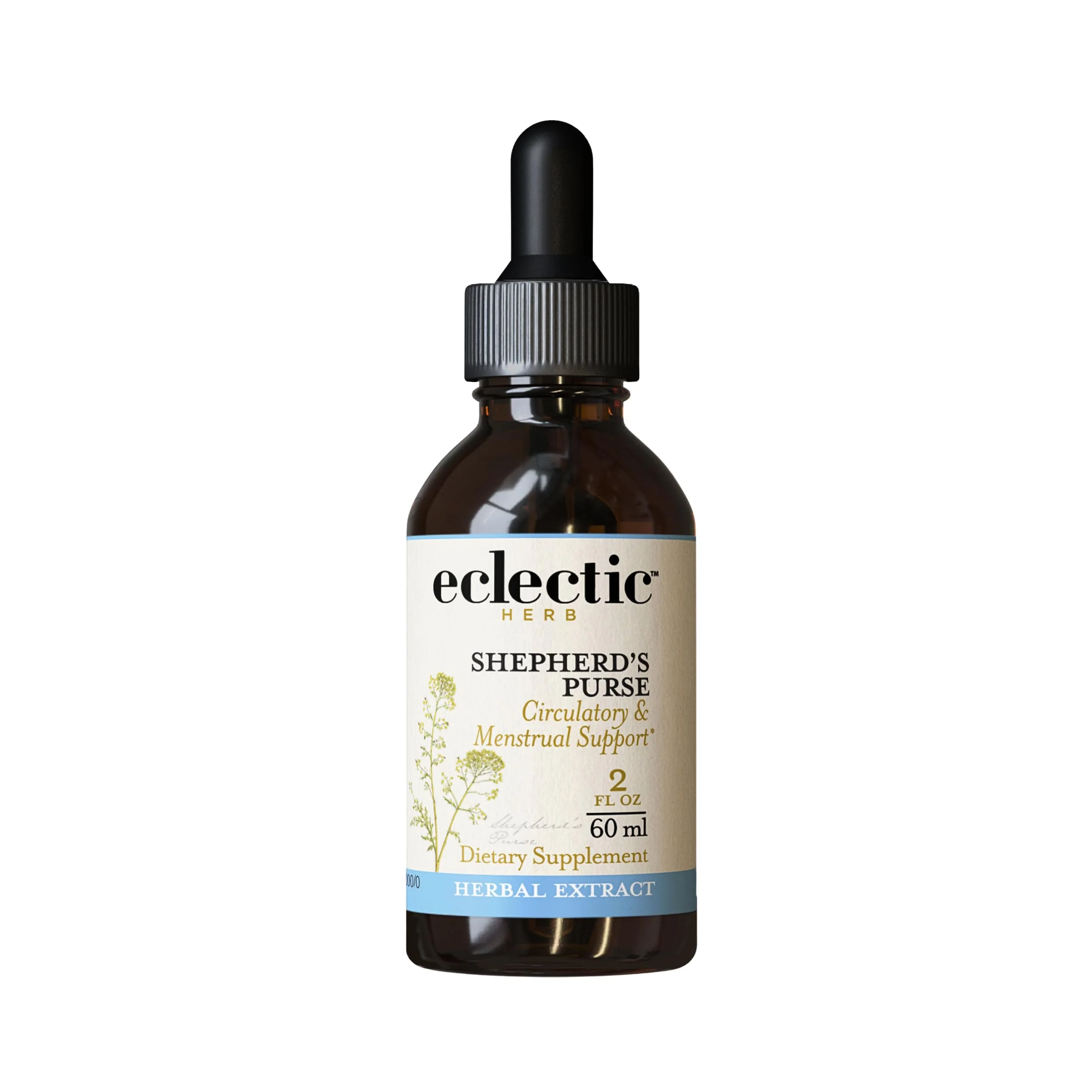 Eclectic Herb - Shepherd's Purse Extract | Soothing Digestive Support for Gastrointestinal Health | Non-GMO, Gluten-Free (2 fl oz | 60 ml)