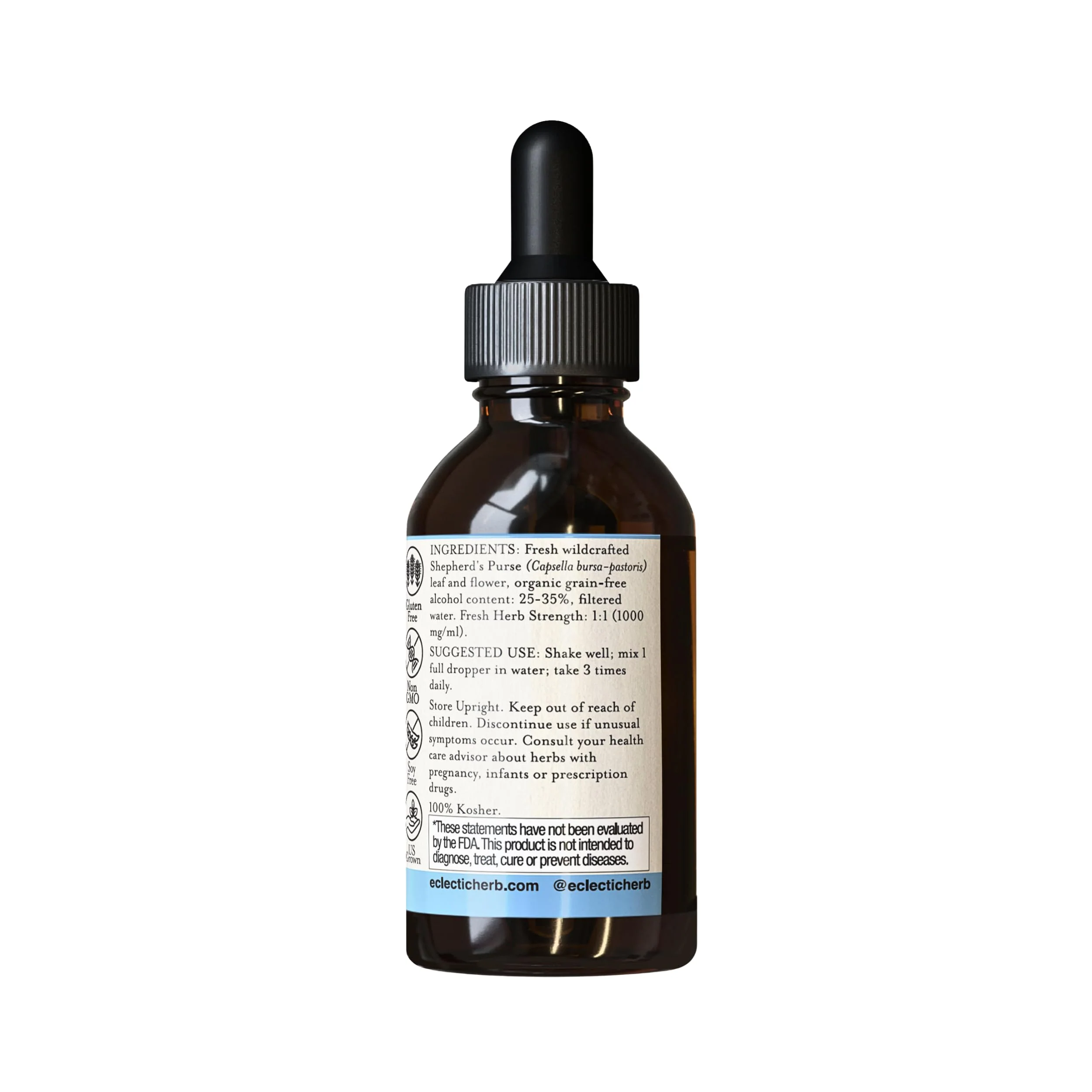 Eclectic Herb - Shepherd's Purse Extract | Soothing Digestive Support for Gastrointestinal Health | Non-GMO, Gluten-Free (2 fl oz | 60 ml) - Image 3