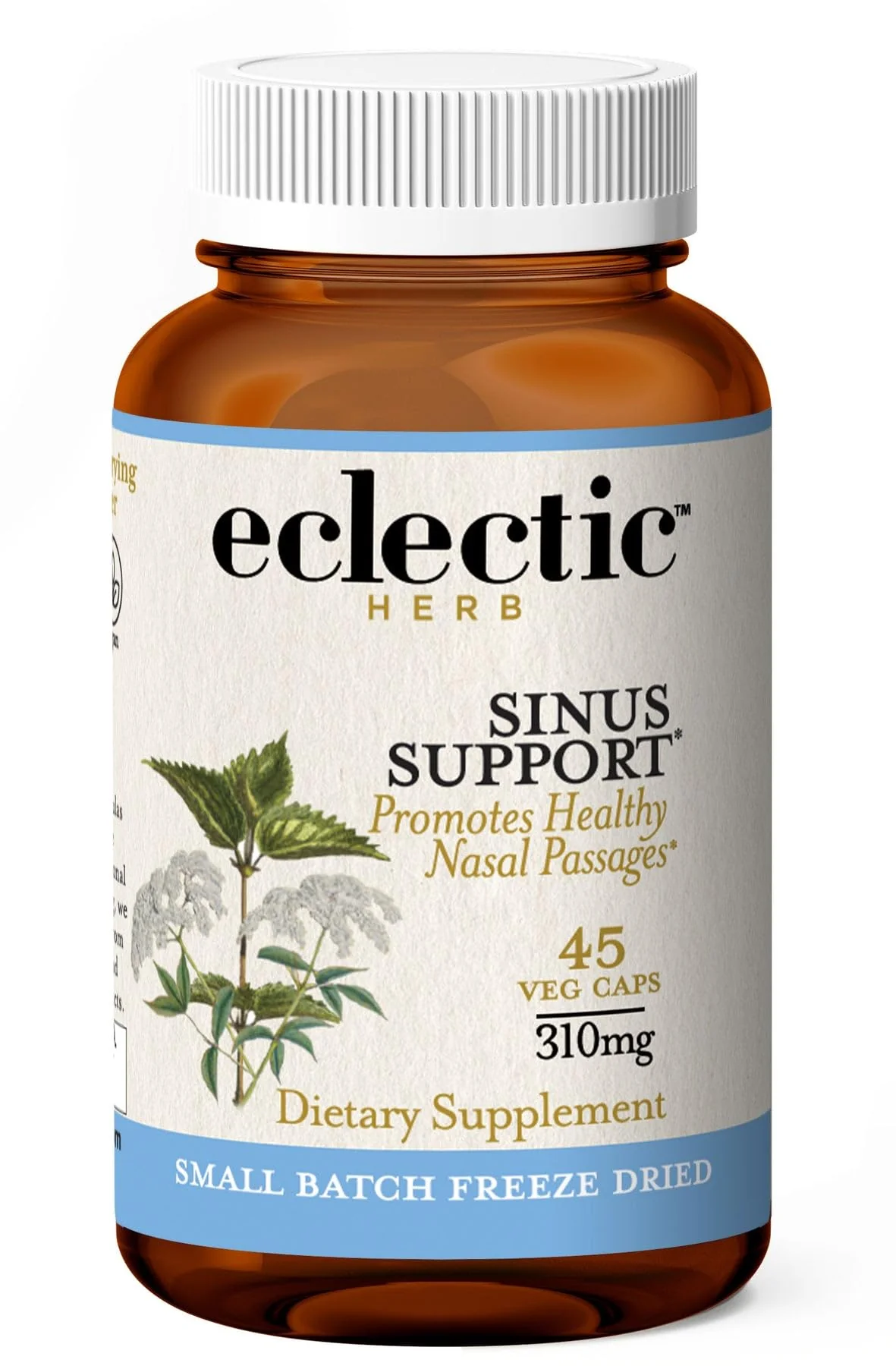 Eclectic Herb - Sinus Support Capsules | Sinus, Nasal + Respiratory Support | Freeze Dried, Concentrated Herbal Supplement | Natural, Wildcrafted, Non-GMO, Gluten Free, Vegan (45 CT | 310 mg)