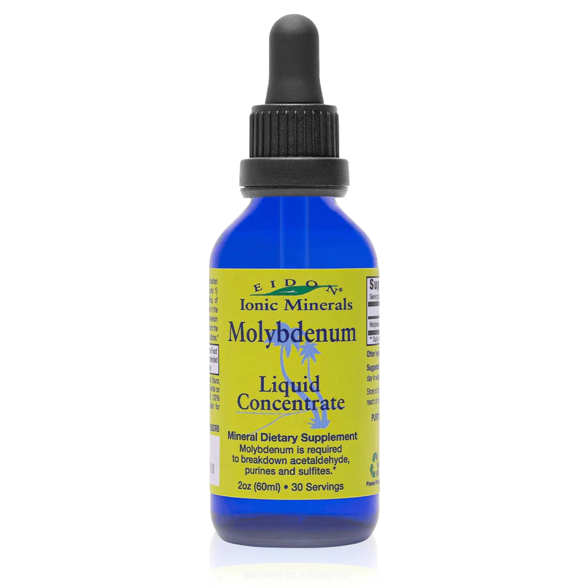 Eidon Ionic Minerals Liquid Molybdenum Supplement - Liquid Ionic Minerals, Molybdenum Concentrate Drops for Women & Men, No Added Sugars, Supports Biological Processes, Mineral Supplements - 2 oz
