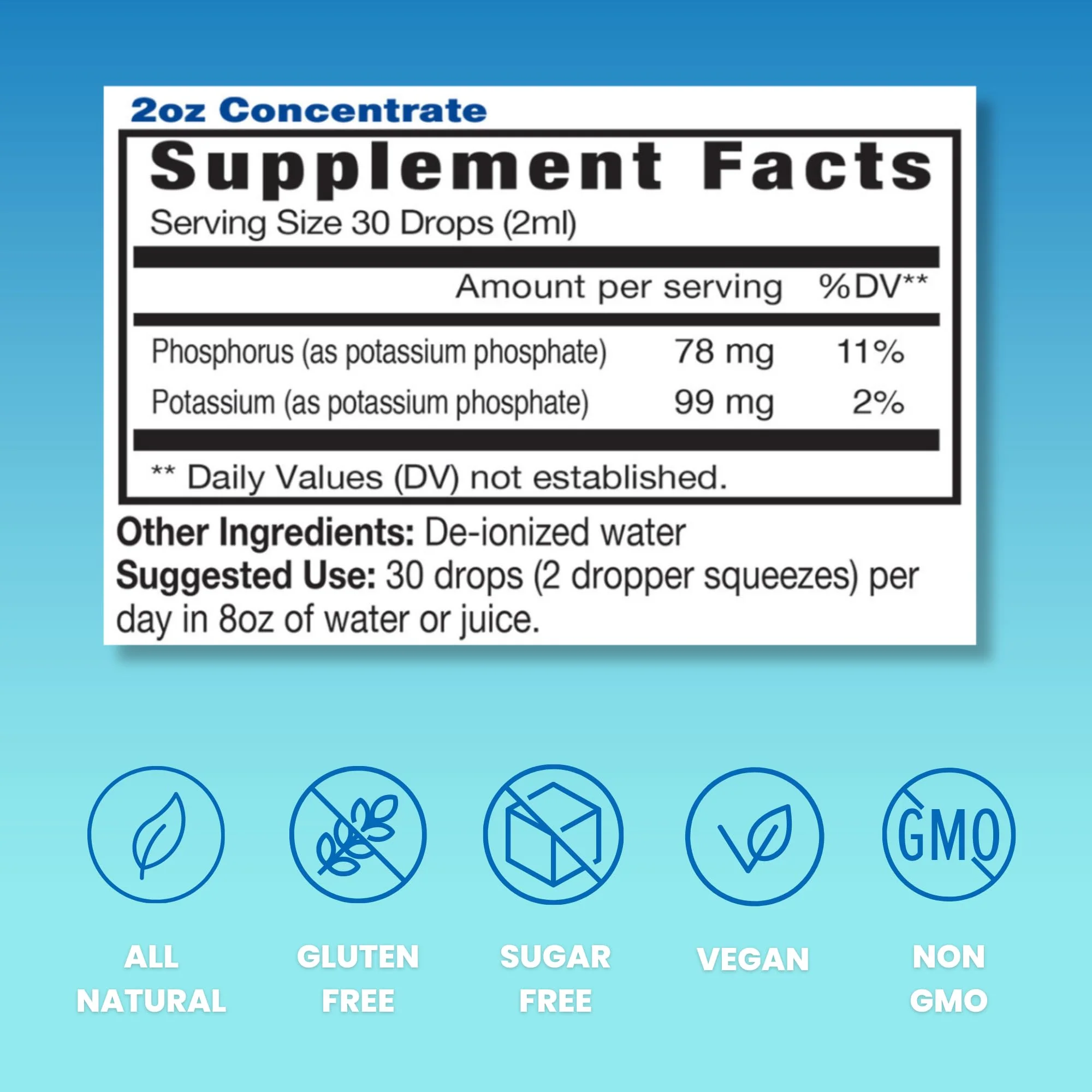 Eidon Ionic Minerals Phosphorus, Liquid Concentrate, 2 oz (60 ml) - Image 2