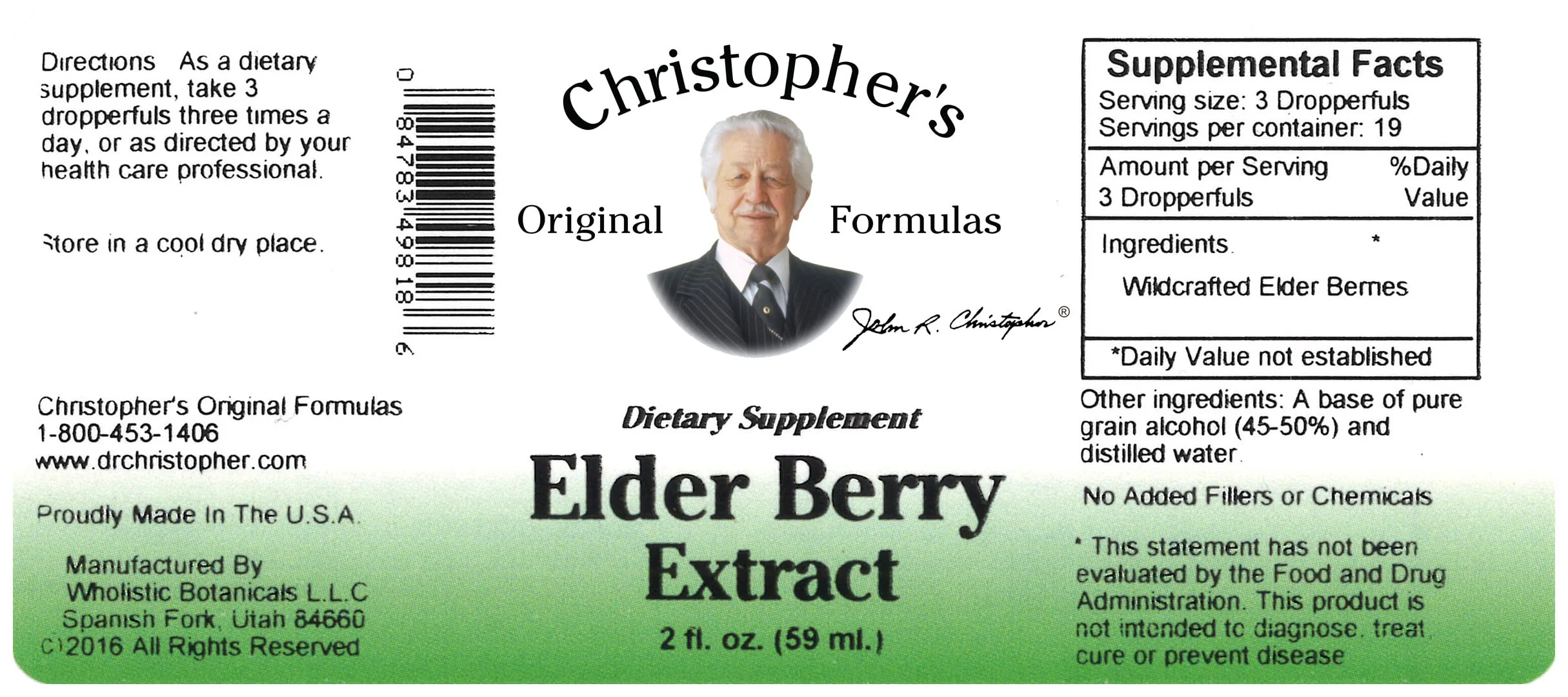 Elderberry Extract Dr. Christopher 2 oz Liquid - Image 2