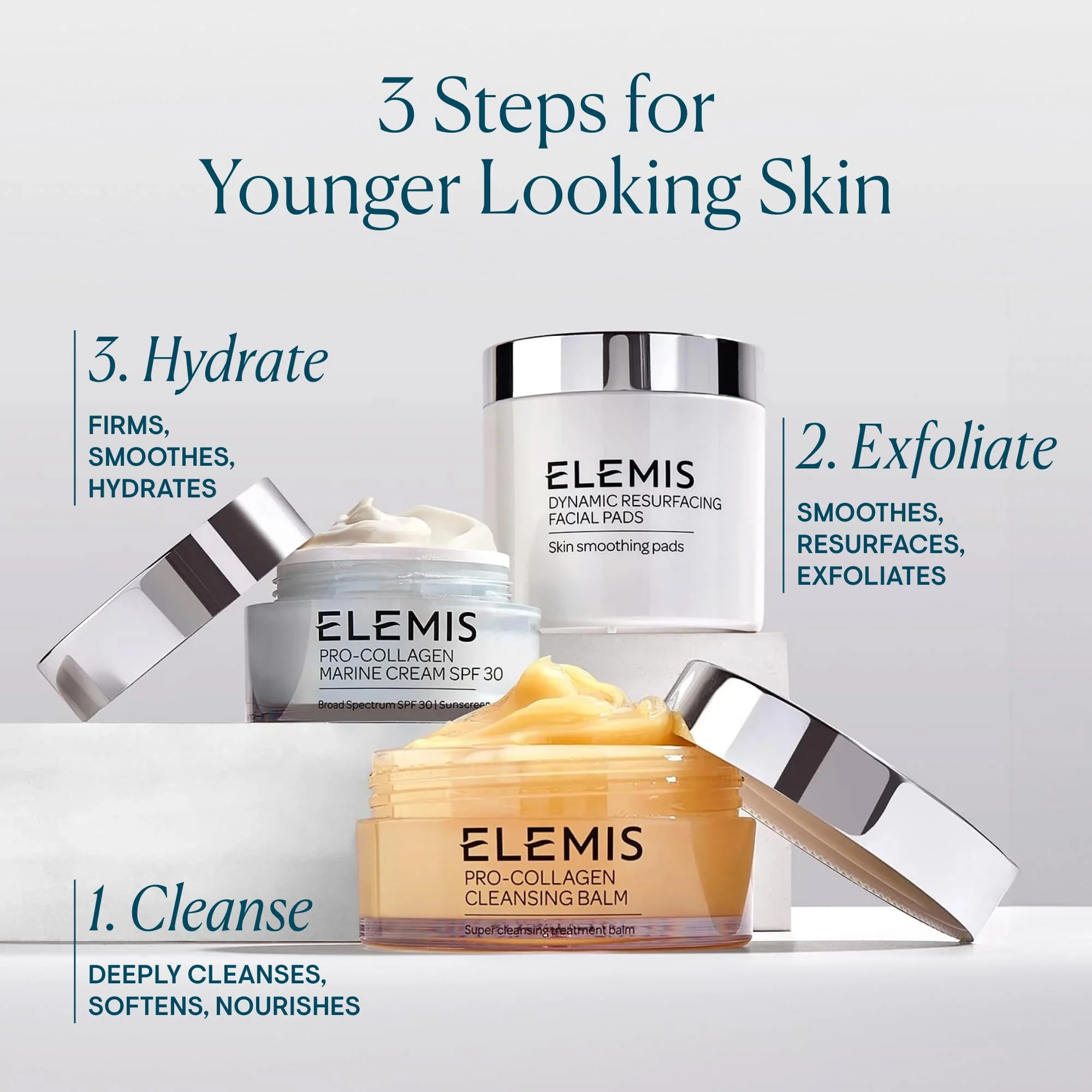 ELEMIS Dynamic Resurfacing Facial Pads - Blackhead Refining Treatment - Gentle Daily Skin Resurfacer - Lactic Acid, Tri-Enzyme - 60-Count Jar - Image 4